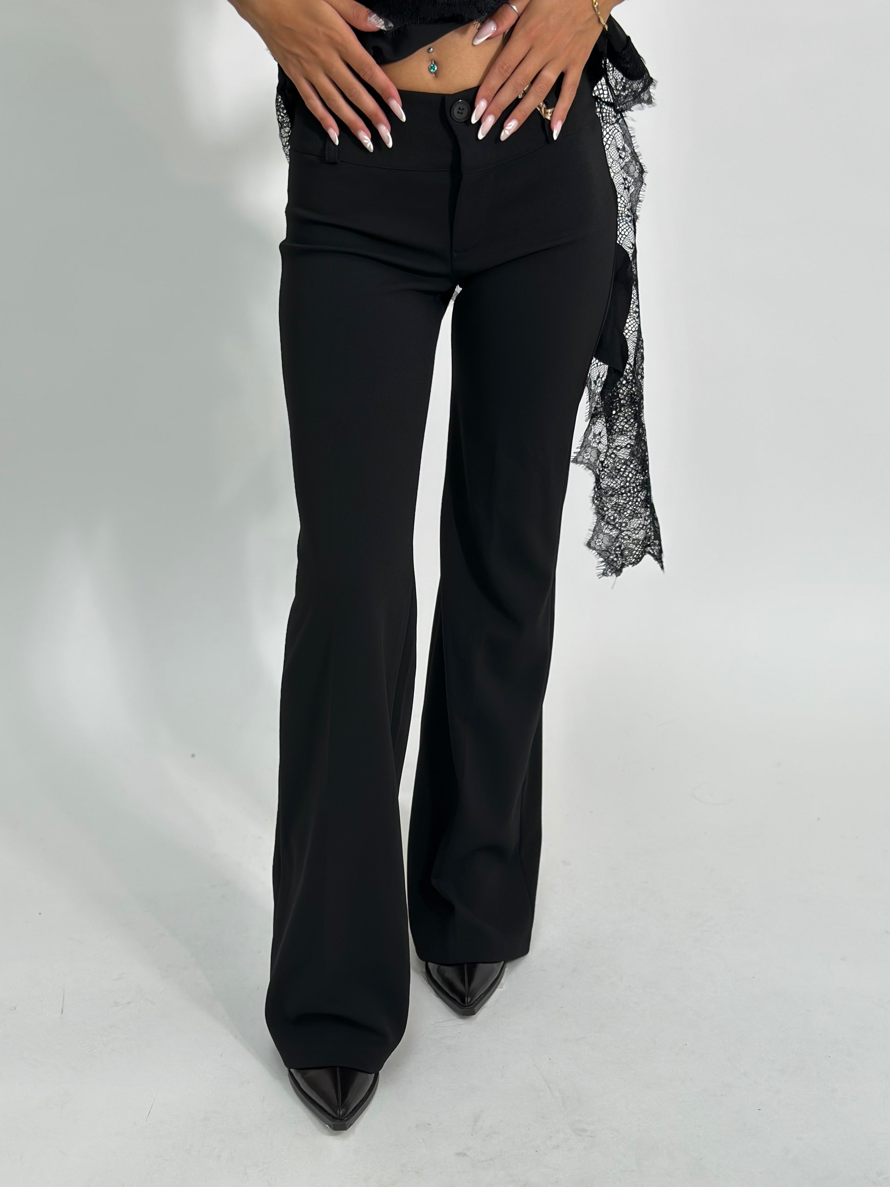 Pantalone flare 80 NERO