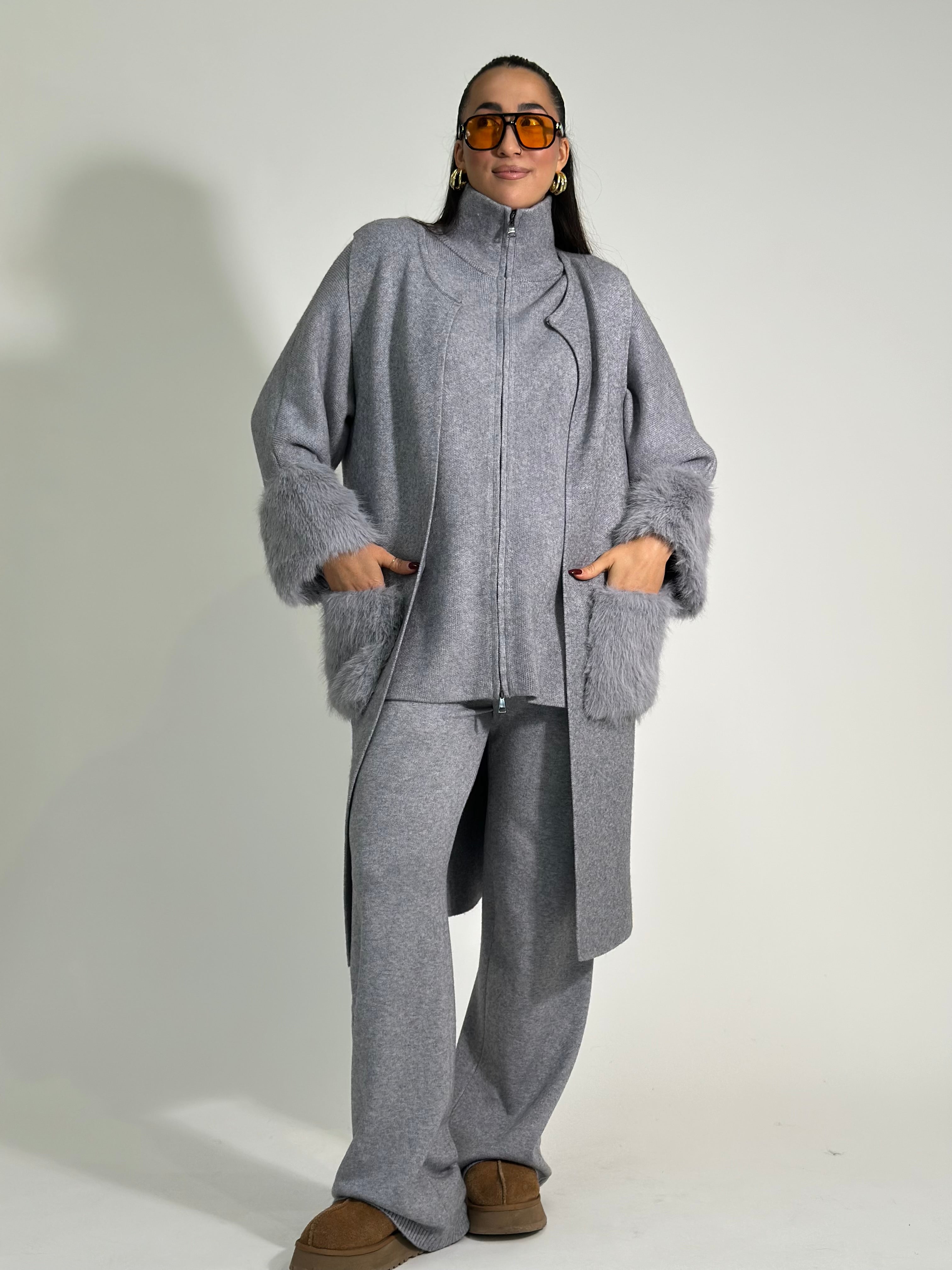 Gilet tasche C689 GRIGIO