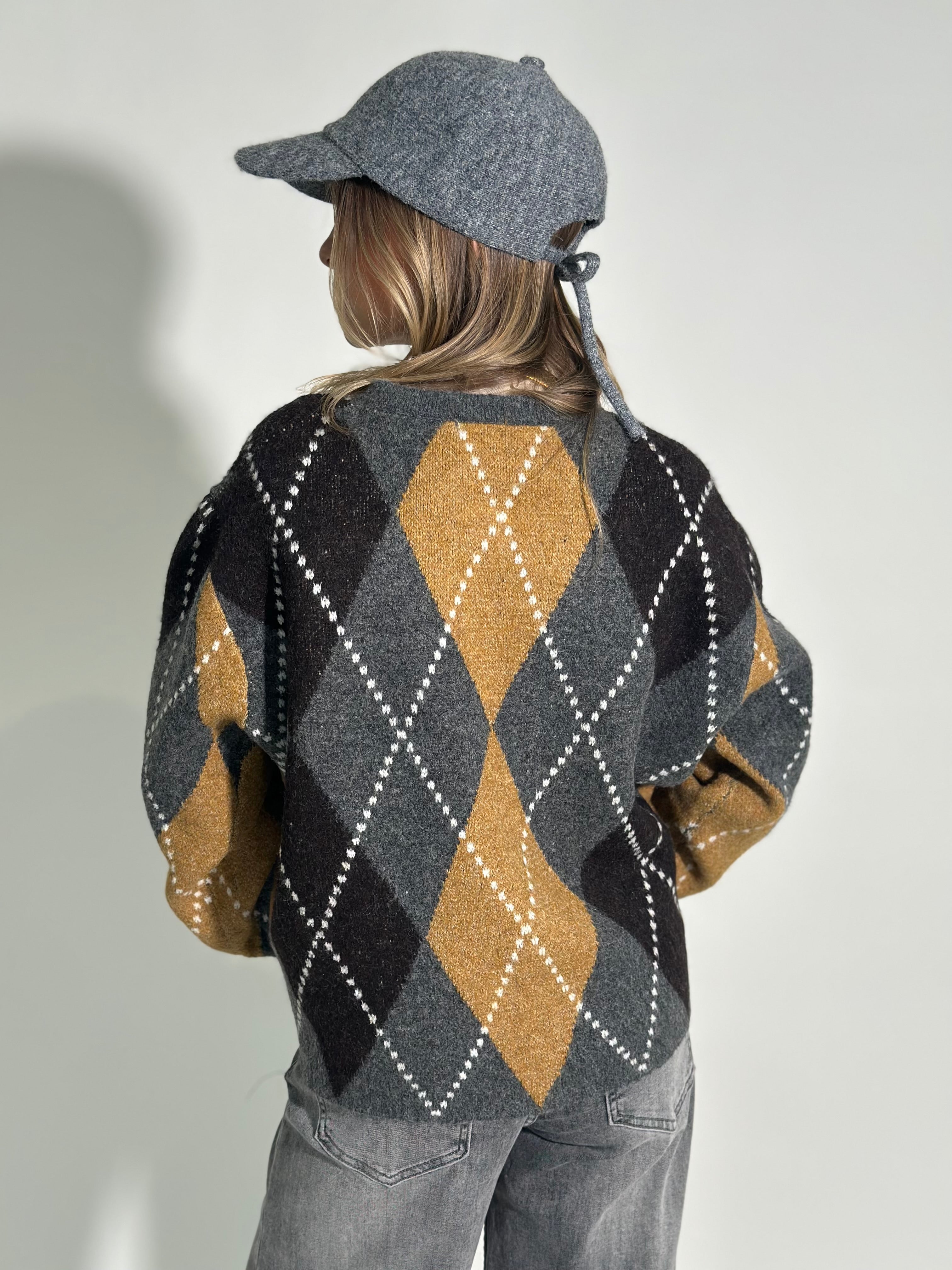 Maglia bottoni rombi 2597