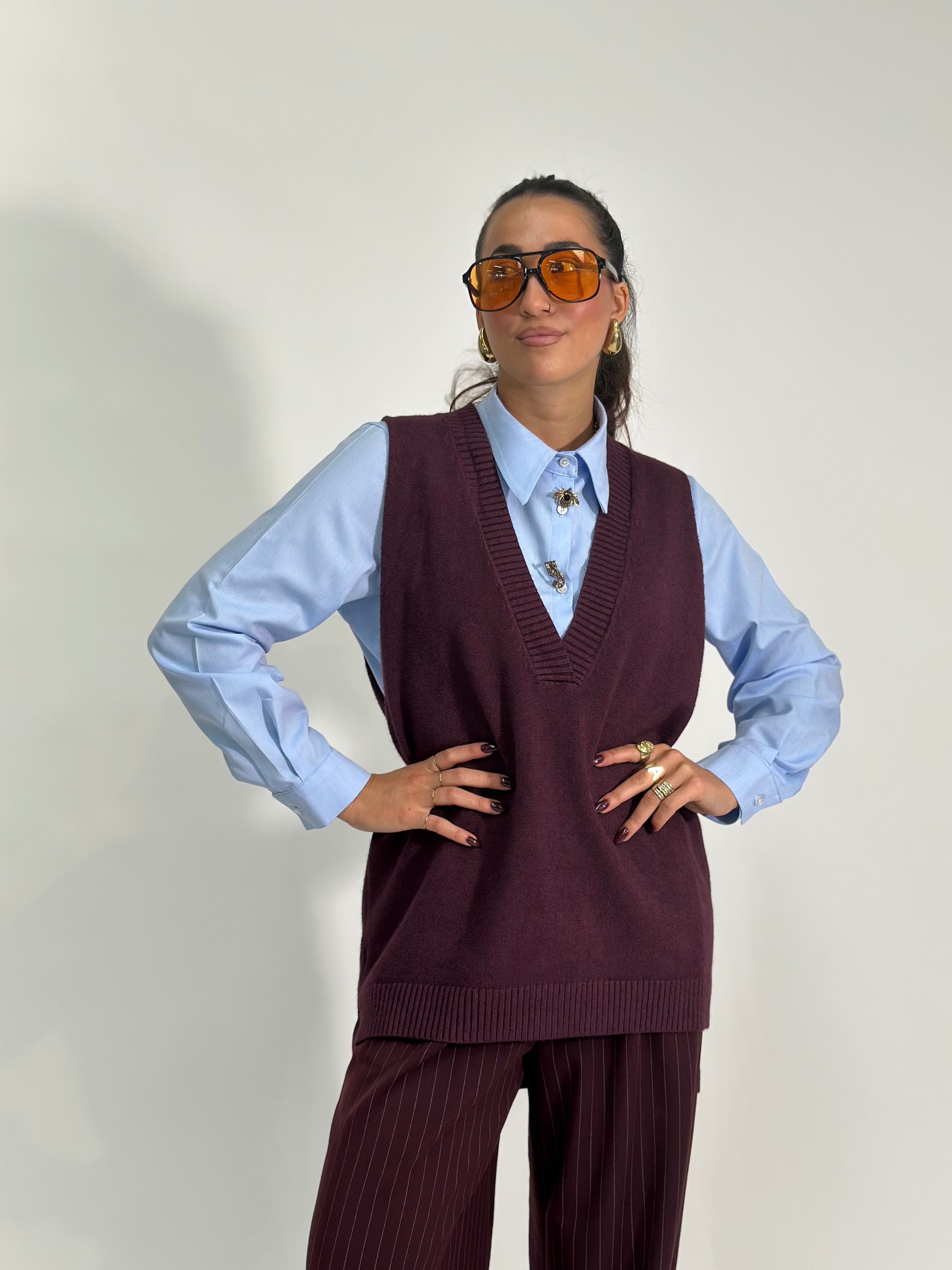Gilet over 48 BURGUNDY