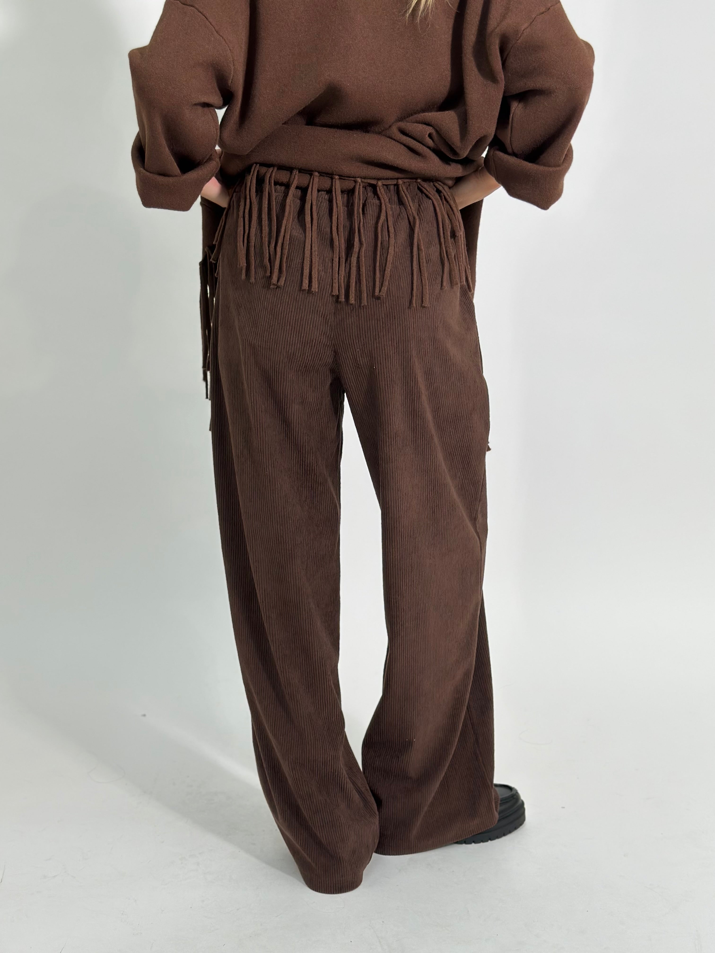 Pantalone velluto 25791 MARRONE
