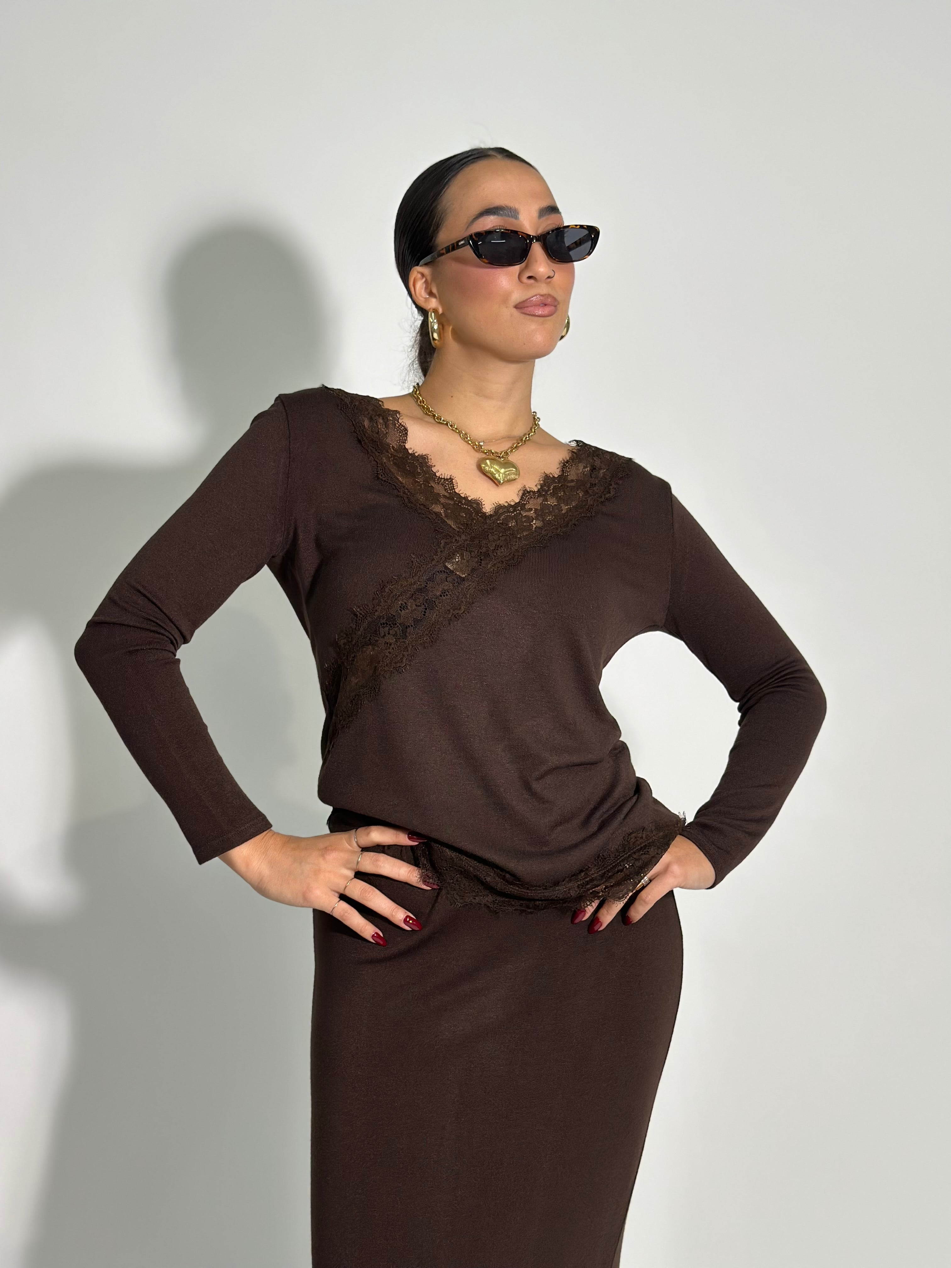 Maglia V pizzo 60550