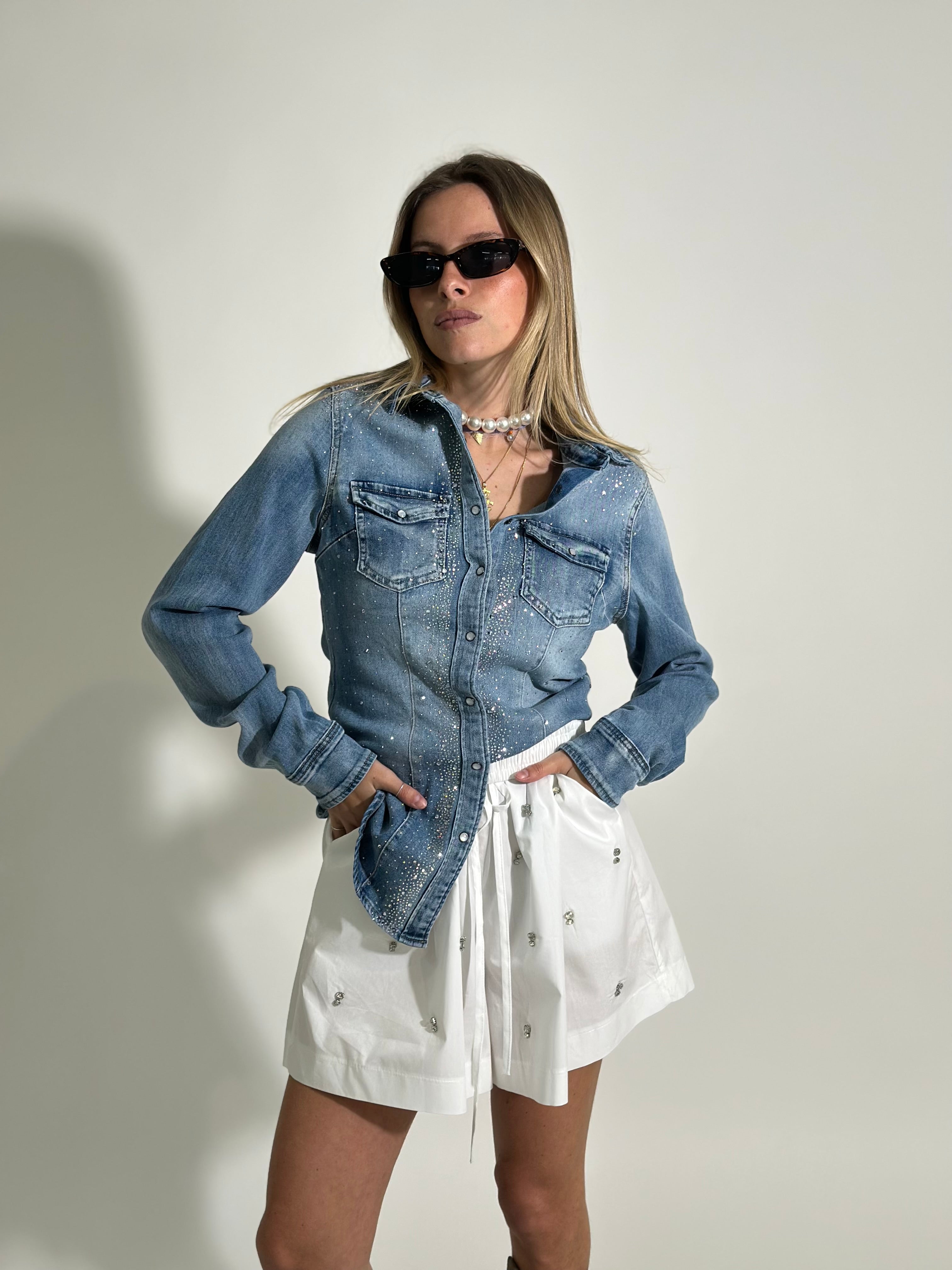Camicia jeans gioiello H7200