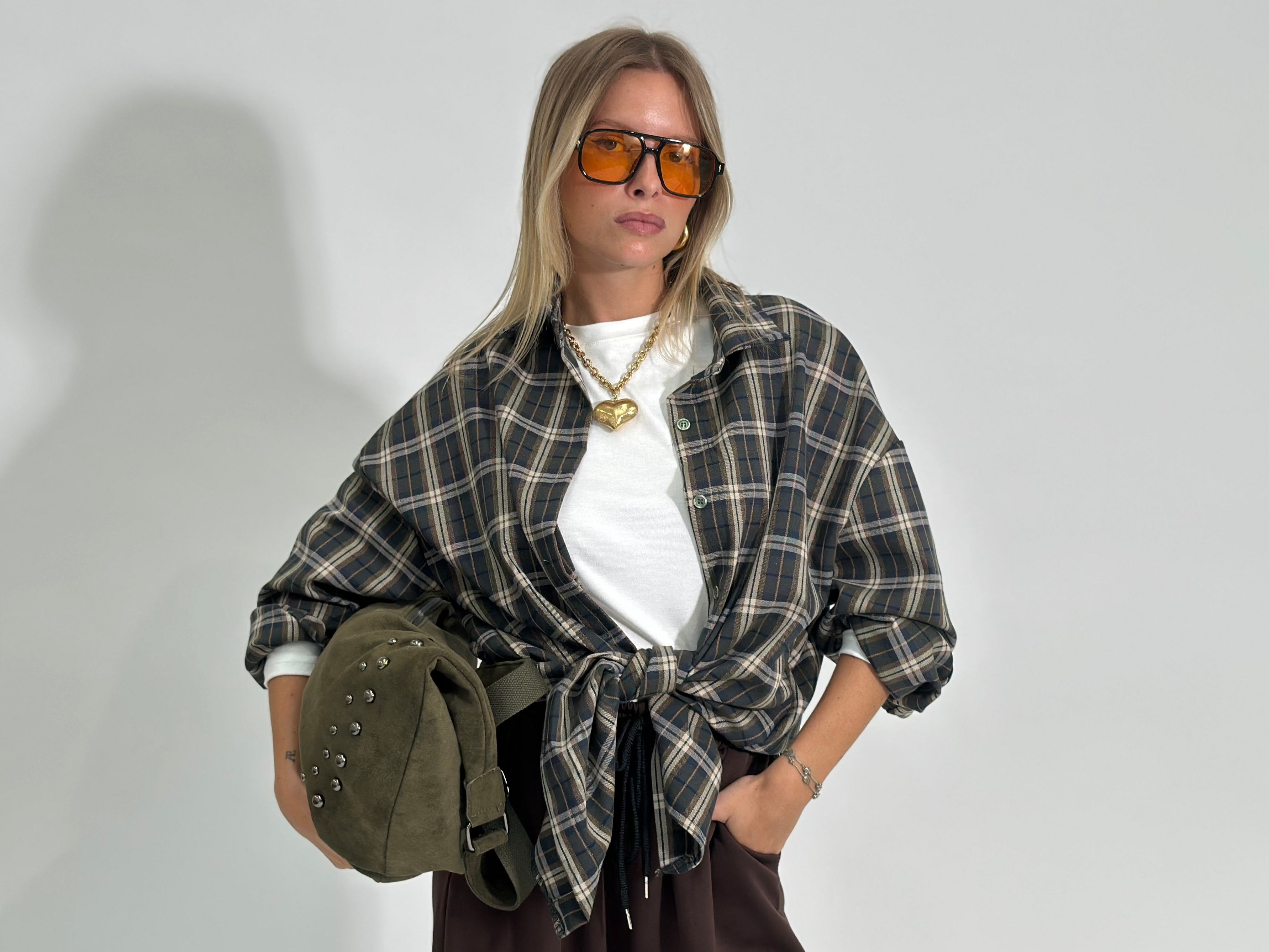 Camicia check 4898 VERDE