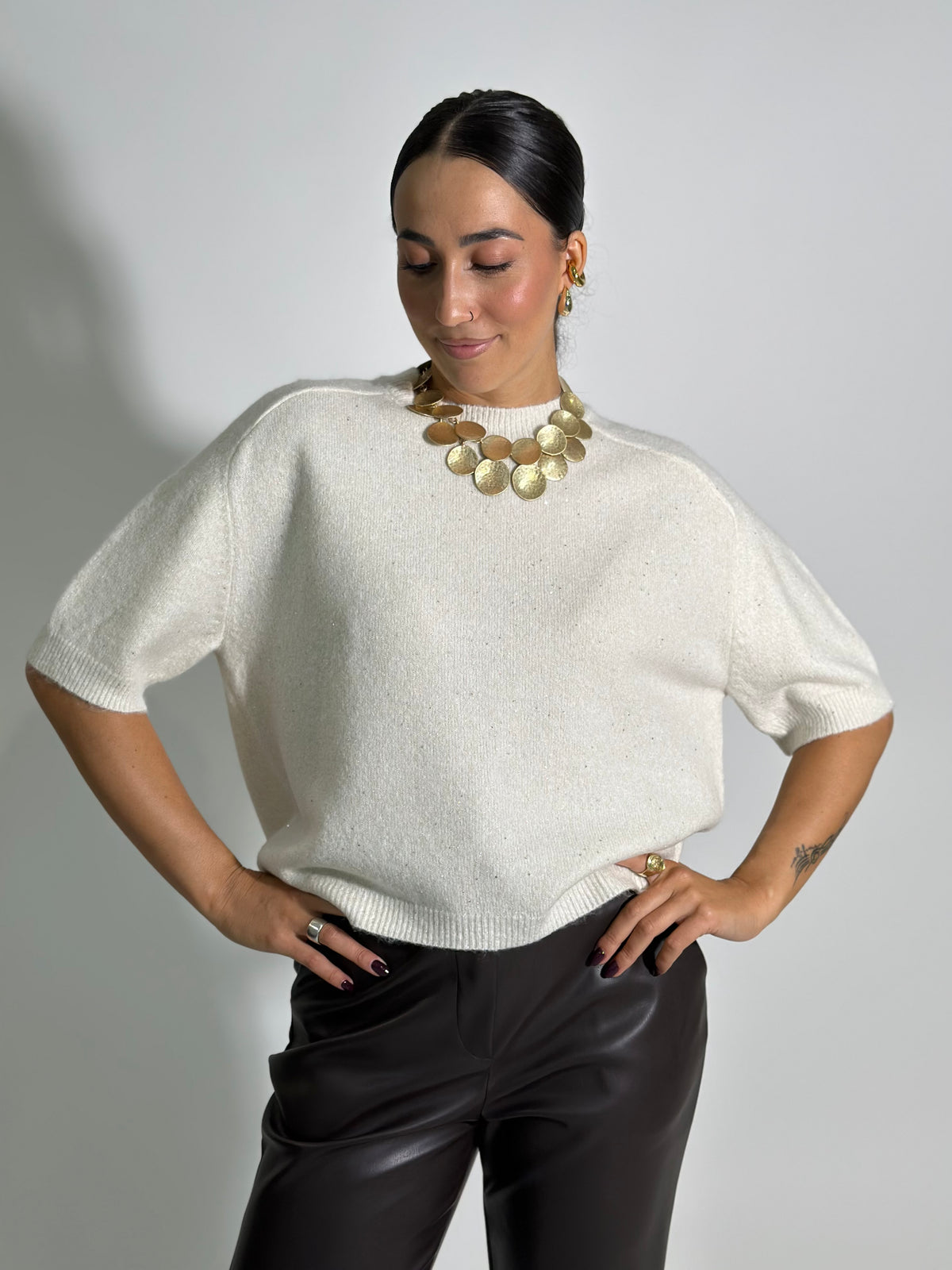 Maglia scatoletta lurex 7398