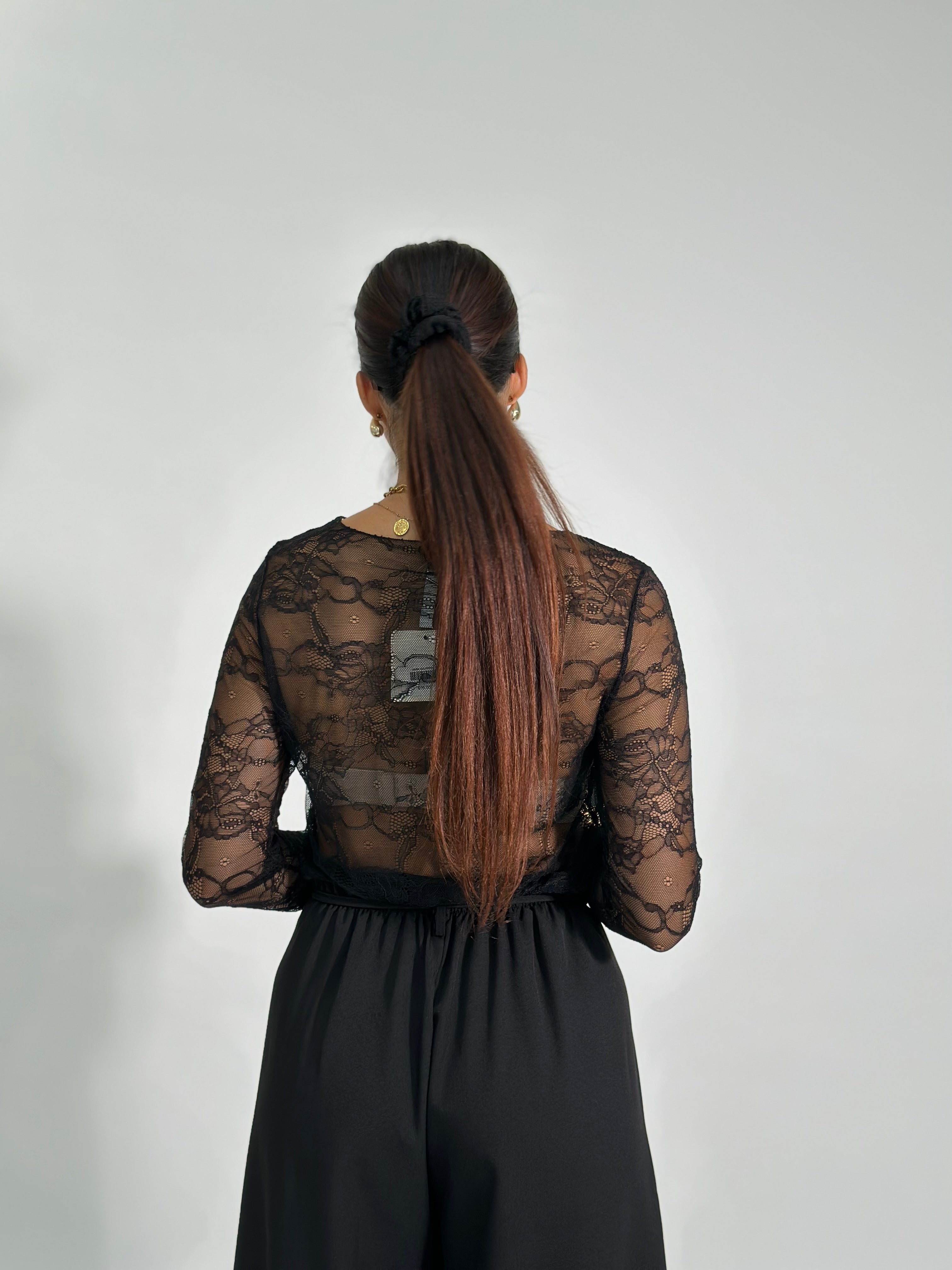 Maglia pizzo 27524 NERO