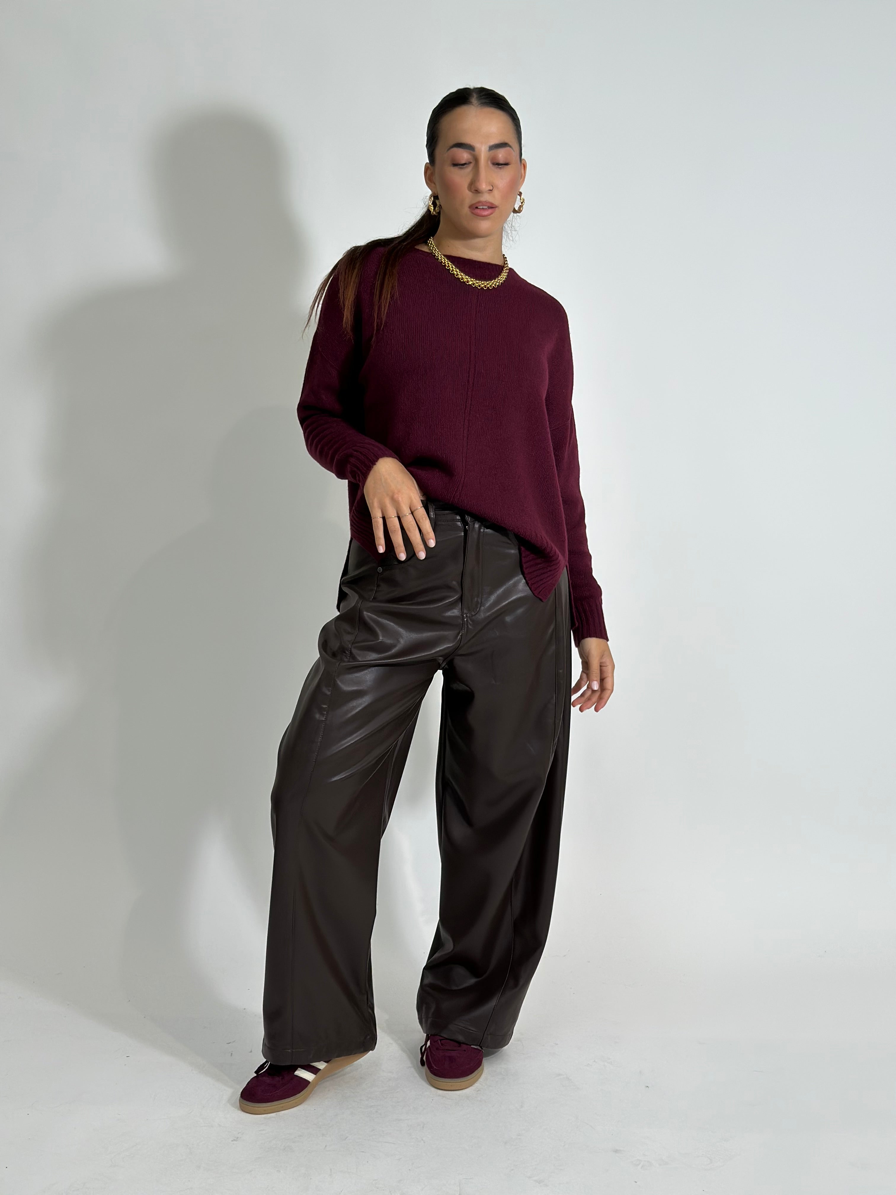 Pantalone ecopelle 19283 MORO