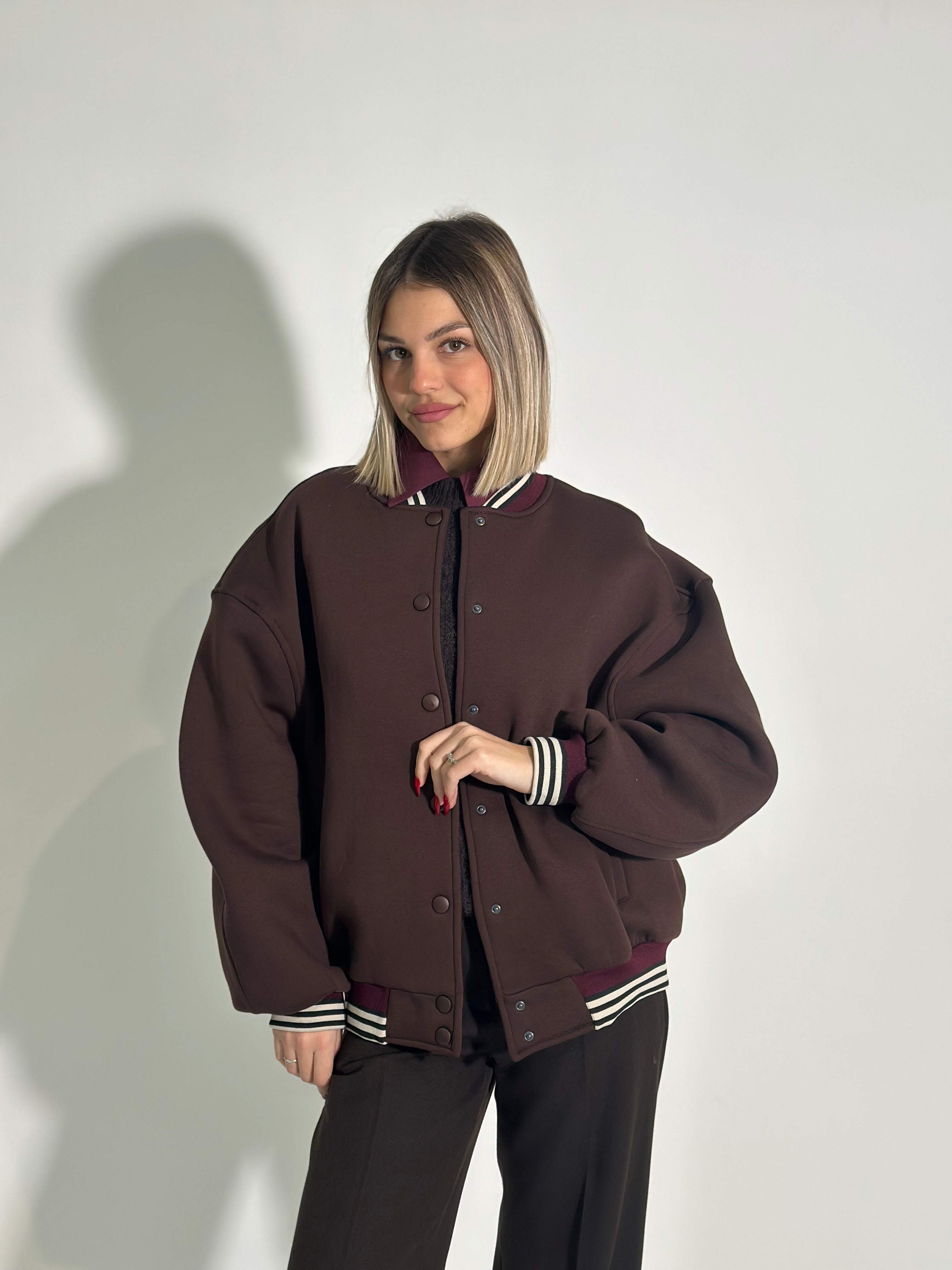 Giacca bomber felpata 3843 MORO