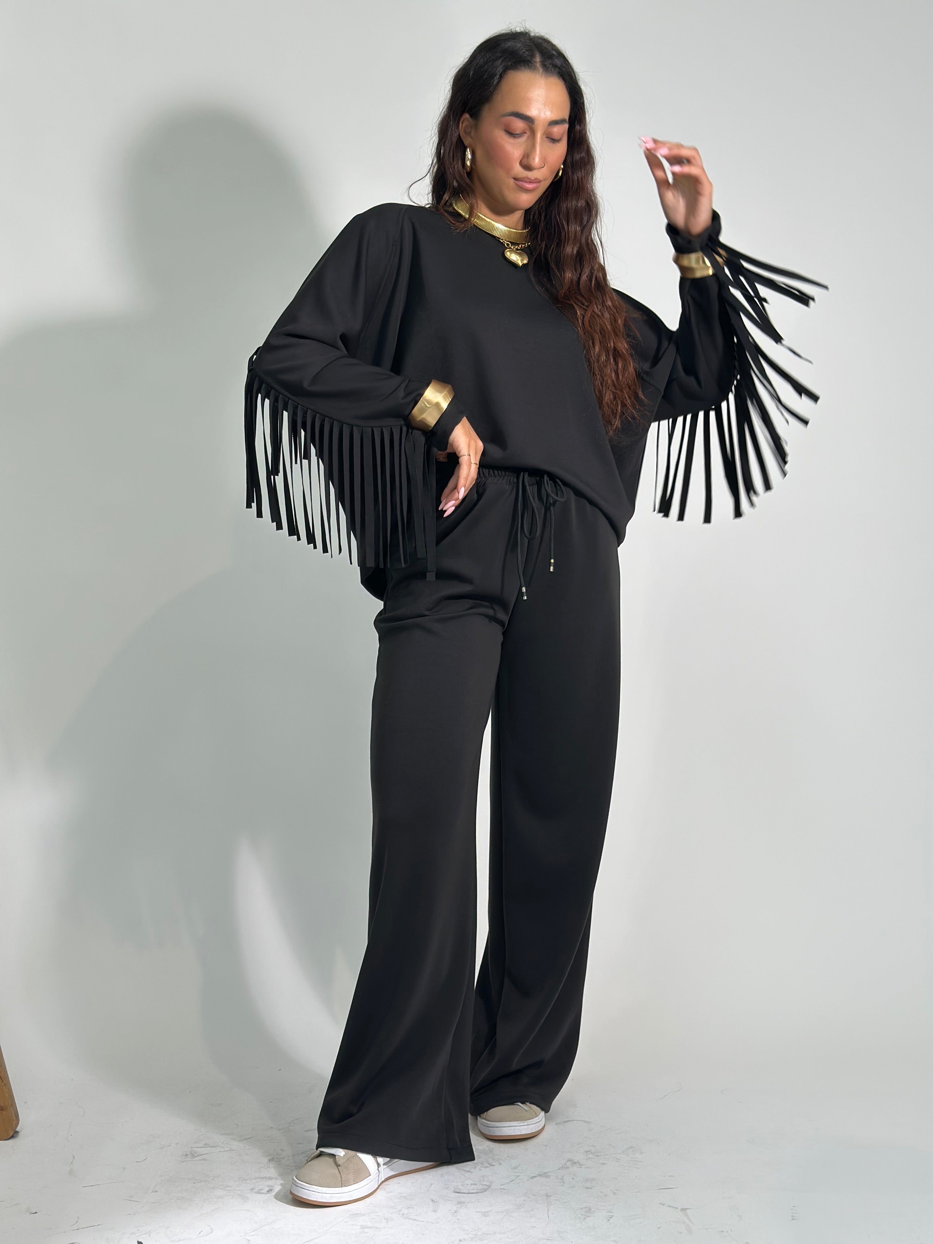 Completo frange 11792 NERO