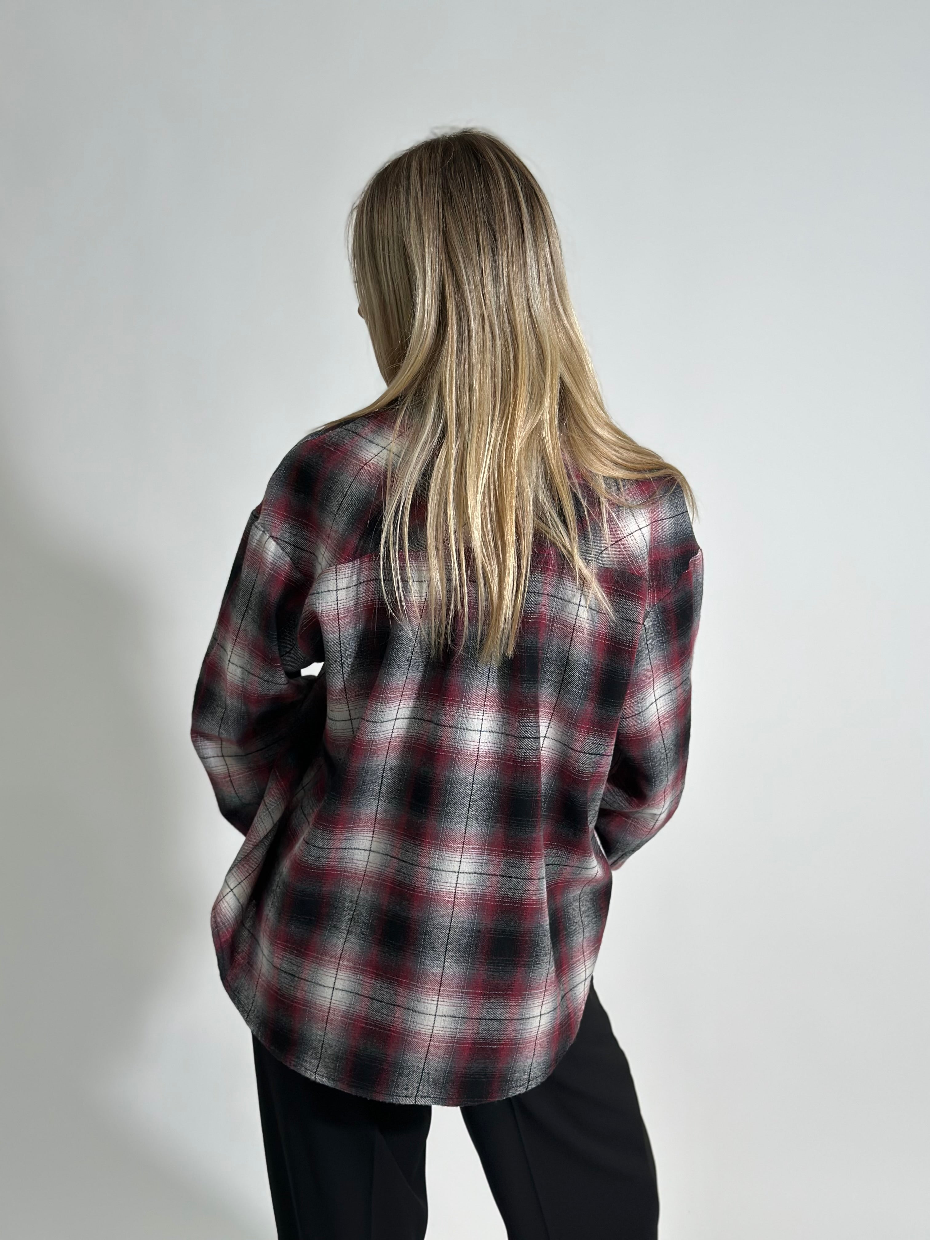 Camicia Check K909 BURGUNDY
