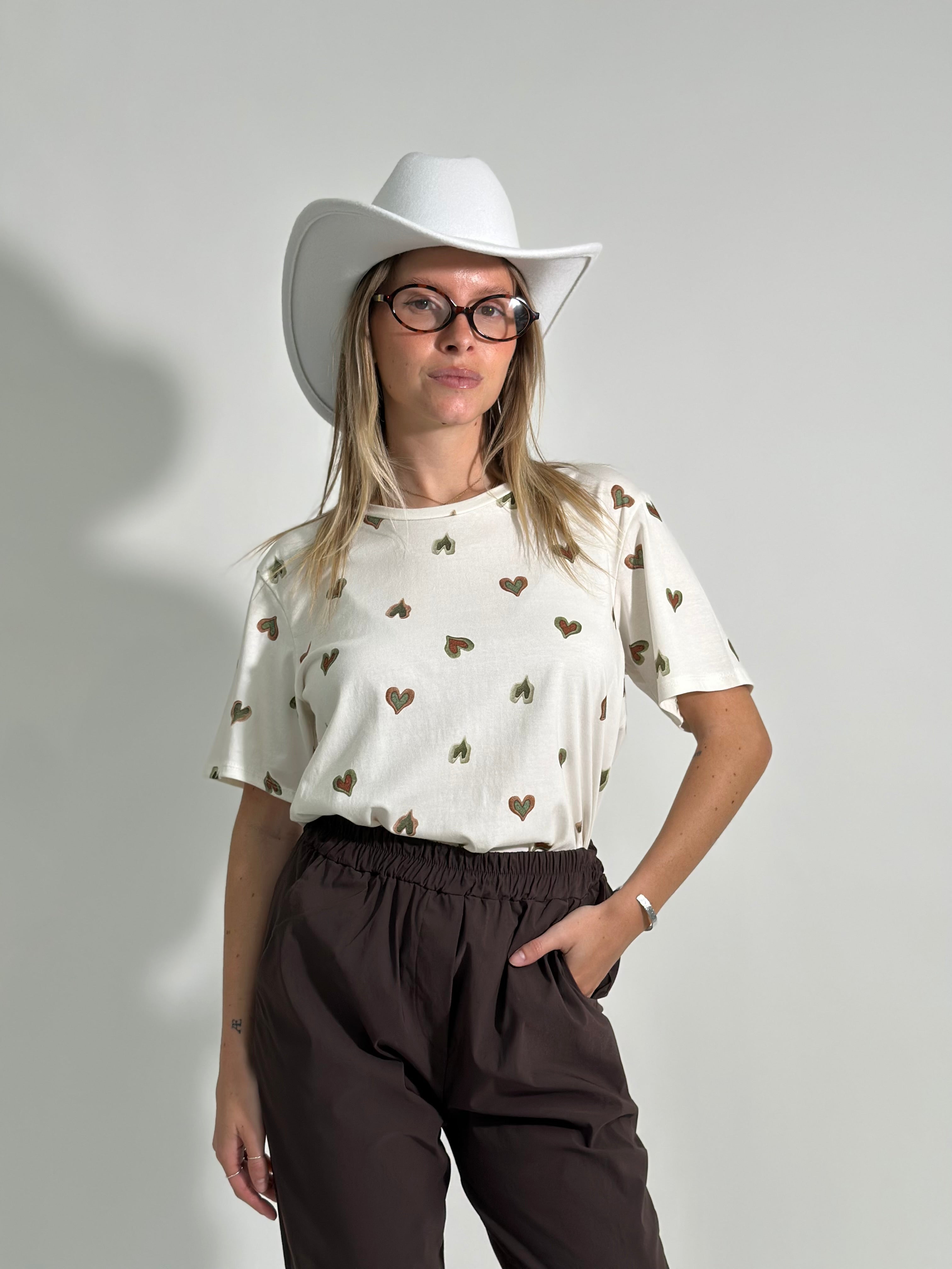 T-shirt cuori 5018