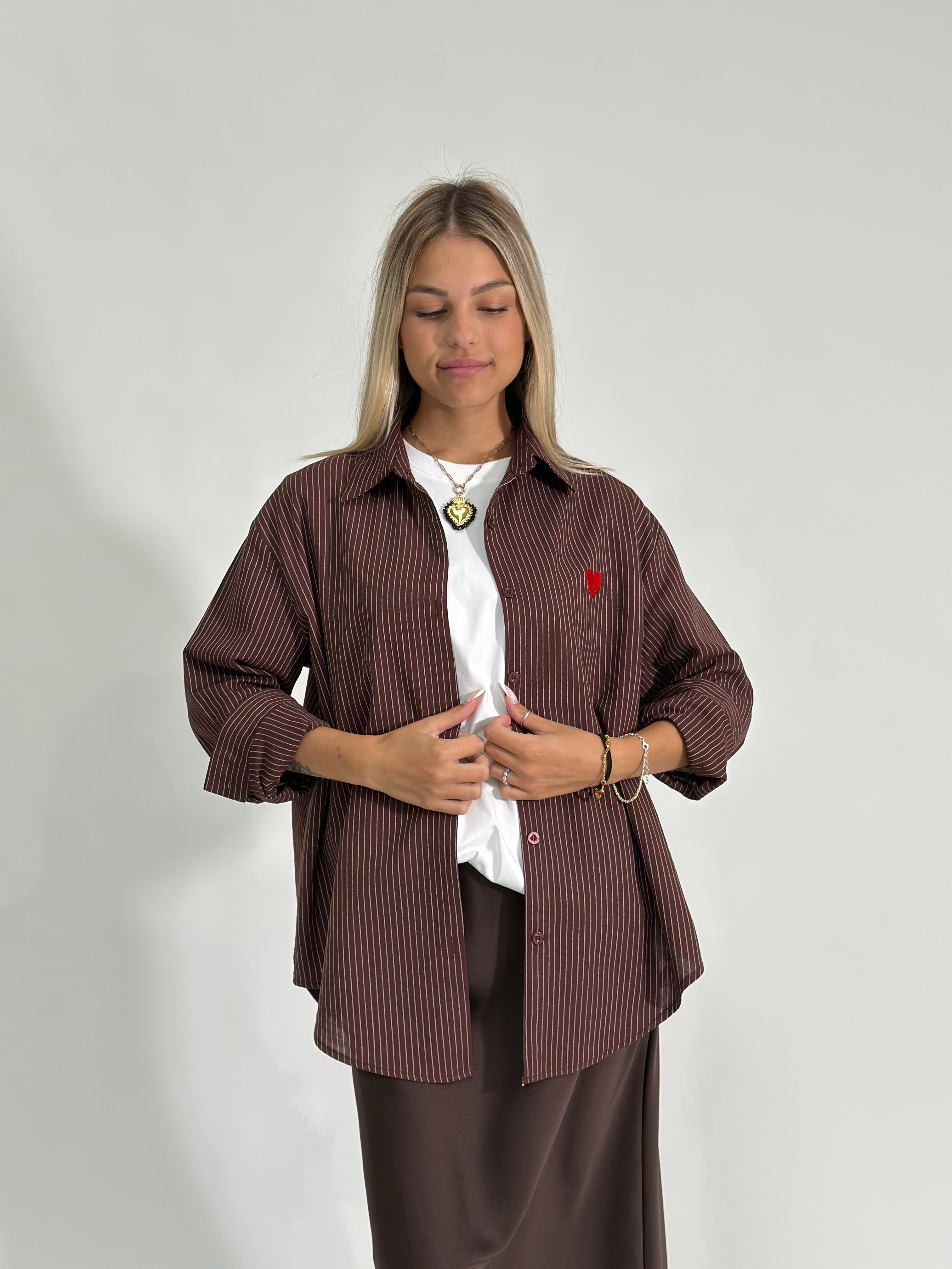 Camicia cuore 2485 MORO