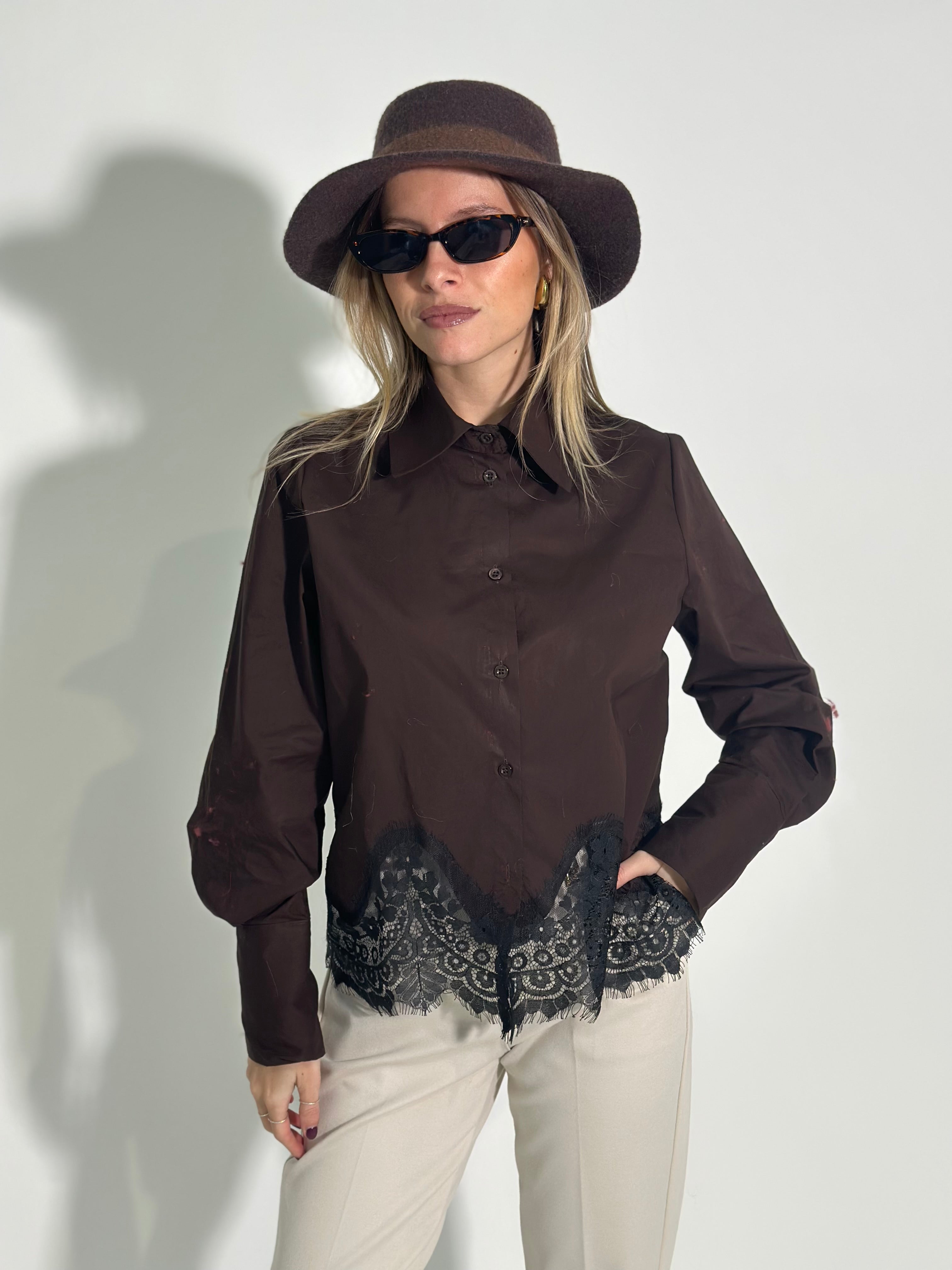 Camicia bastoncino pizzo 4793