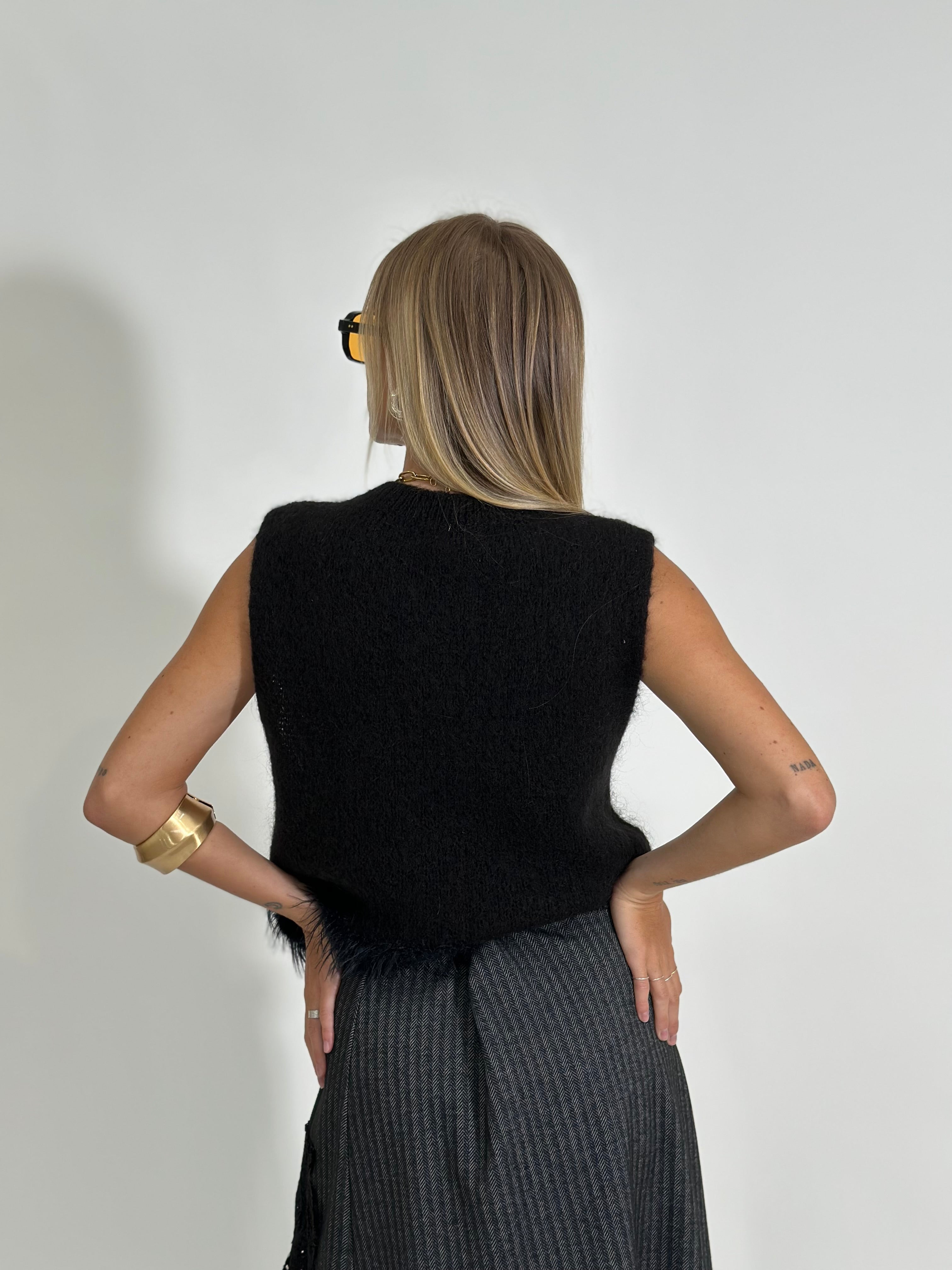 Gilet Fluffy 5180 NERO