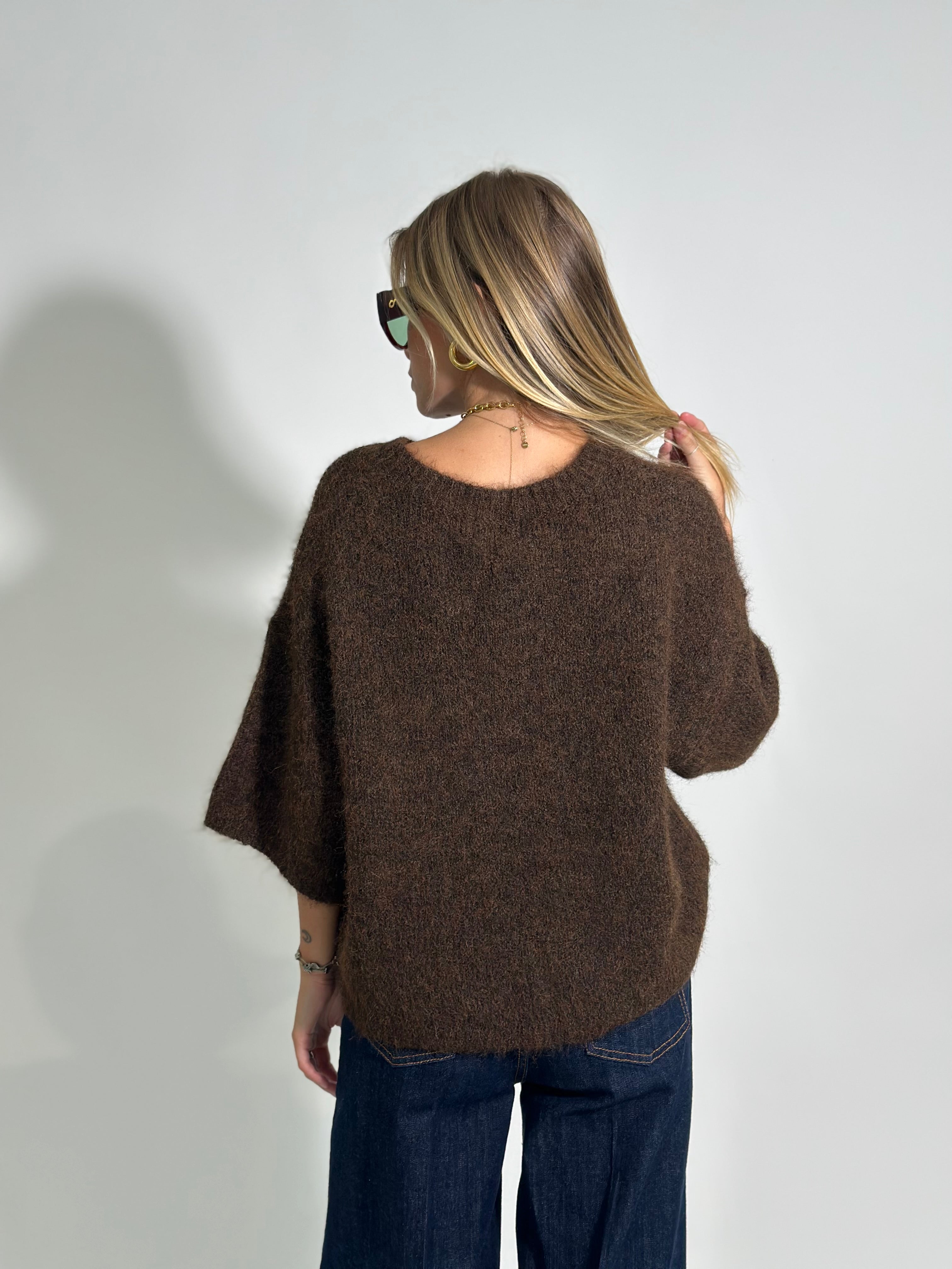 Maglia mohair 28168 MARRONE