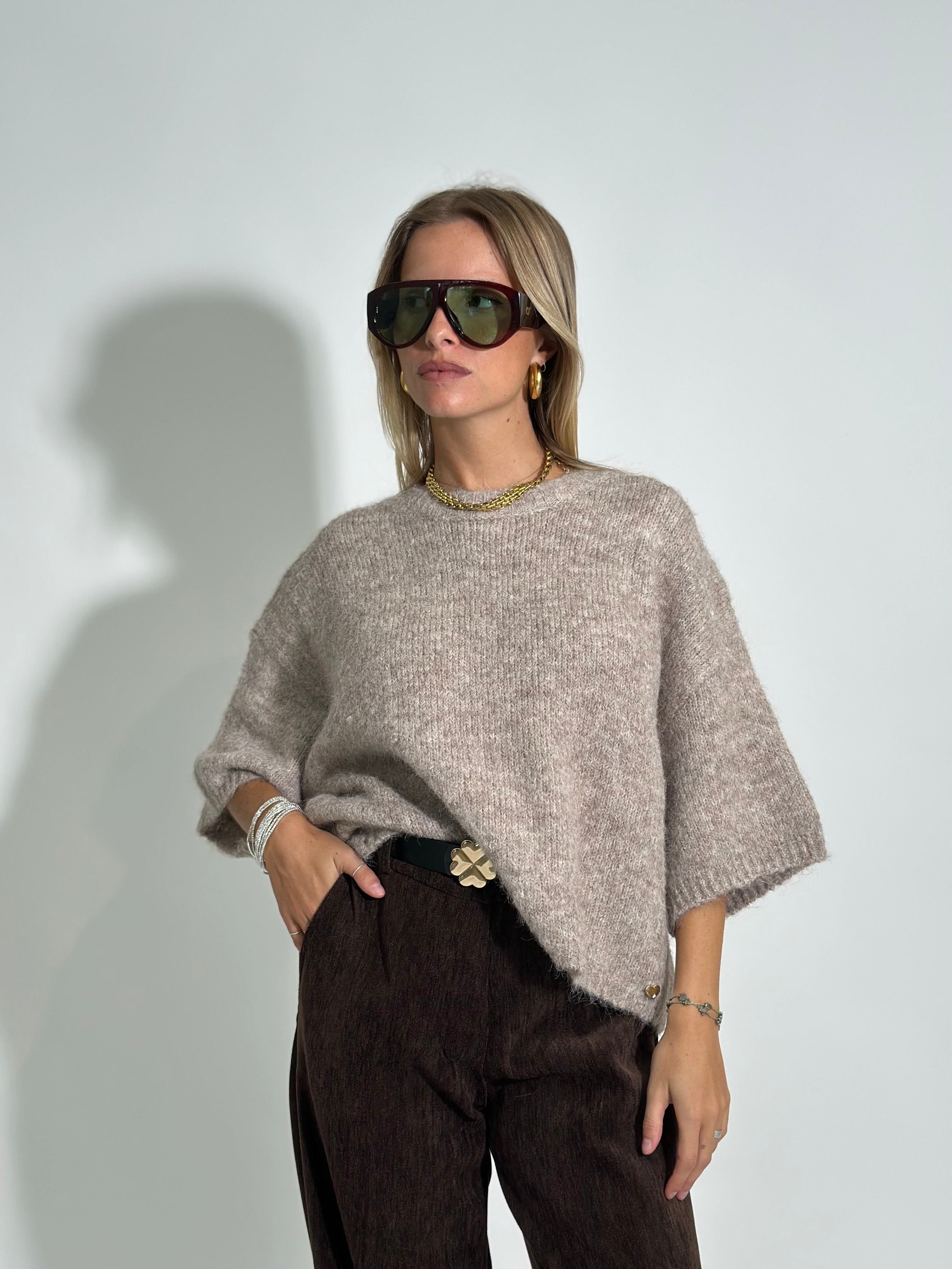 Maglia mohair 28168 TAUPE