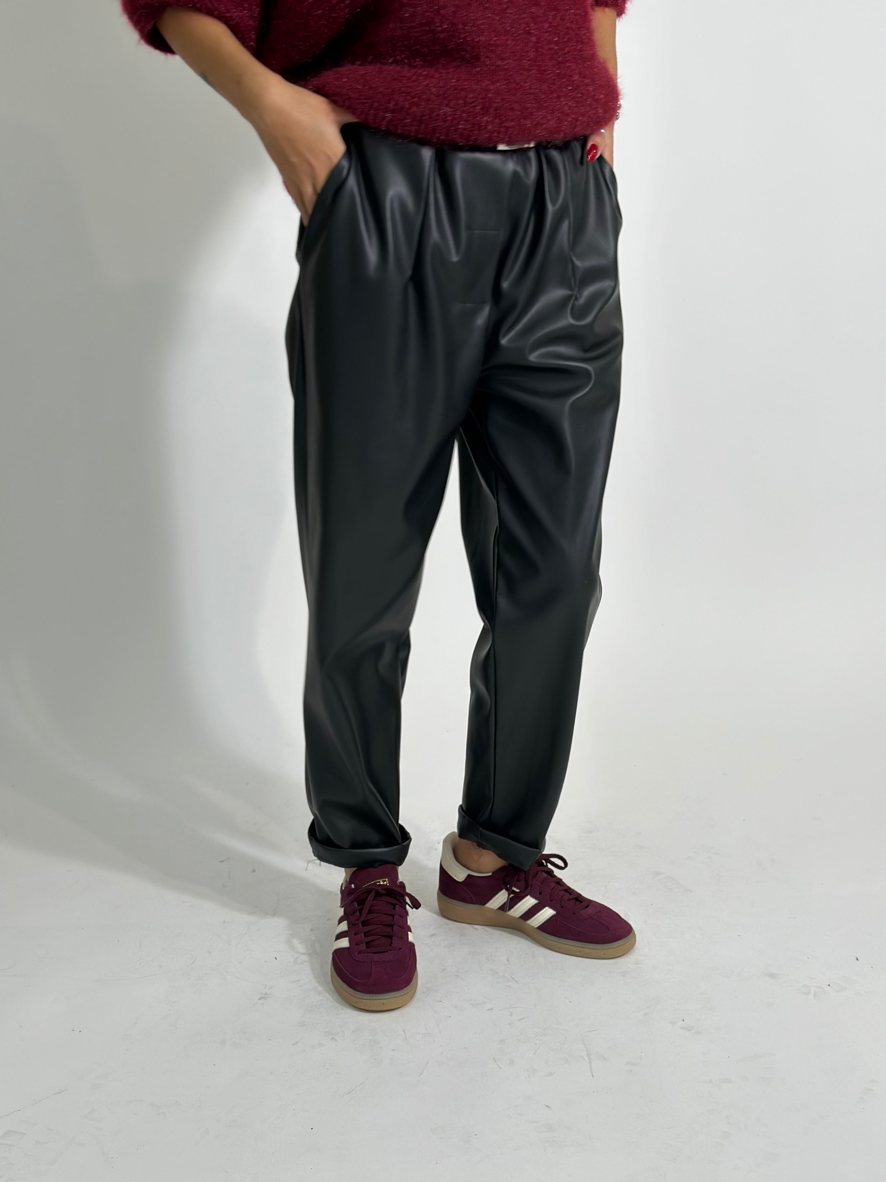 Pantalone Ecopelle 22551 NERO