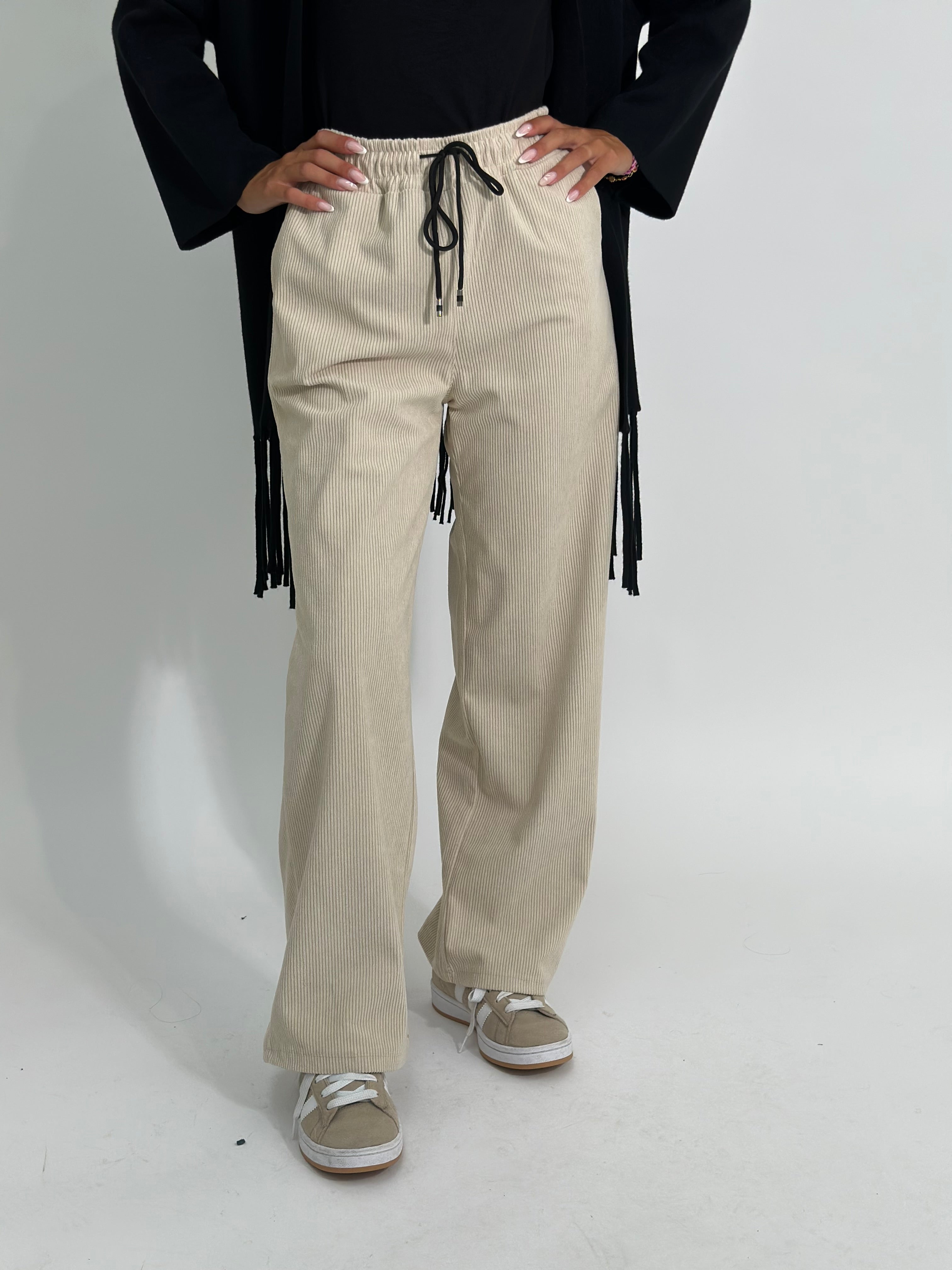 Pantalone velluto 25791 PANNA