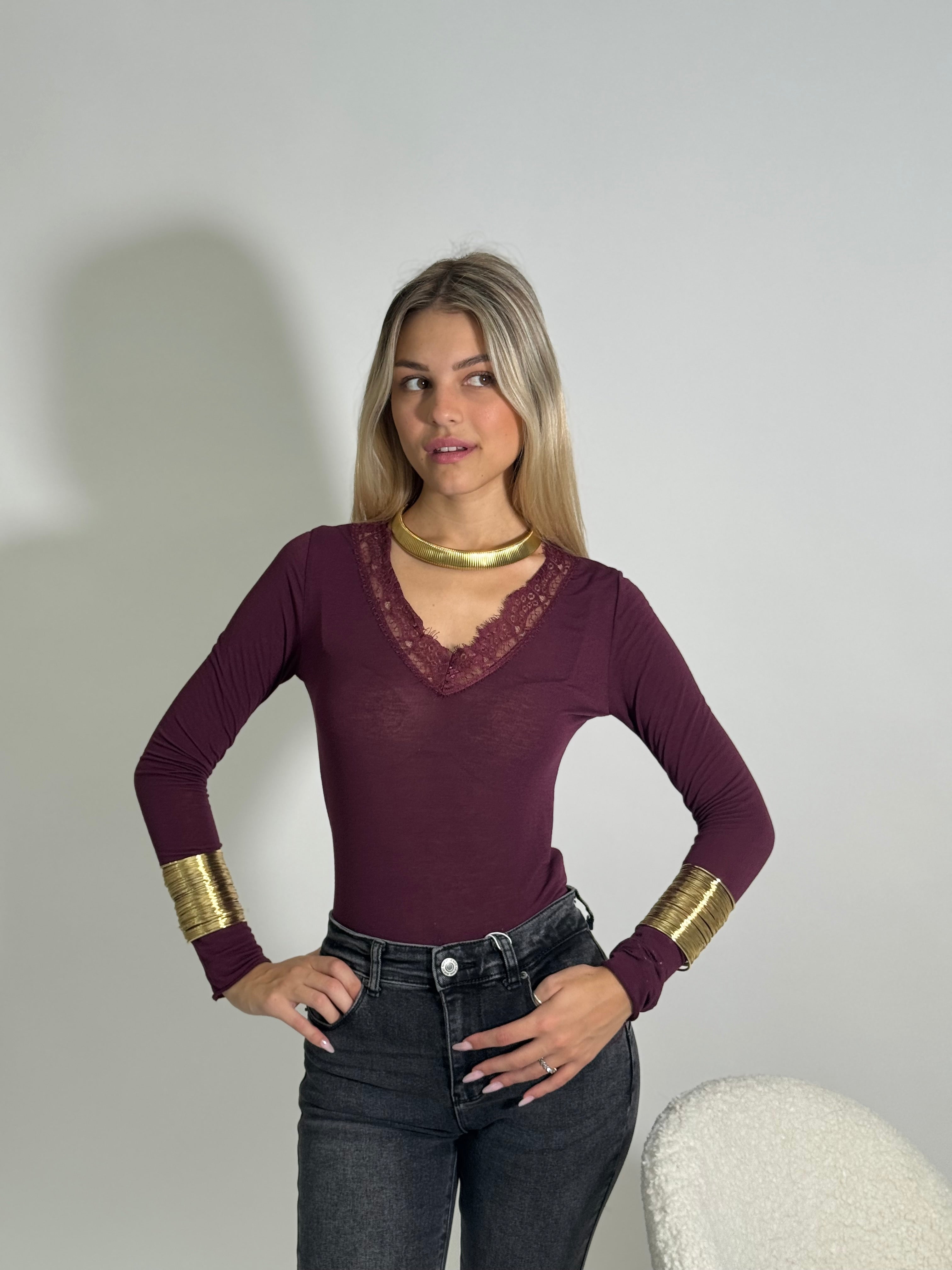 Maglia light cashmere pizzo 26546A