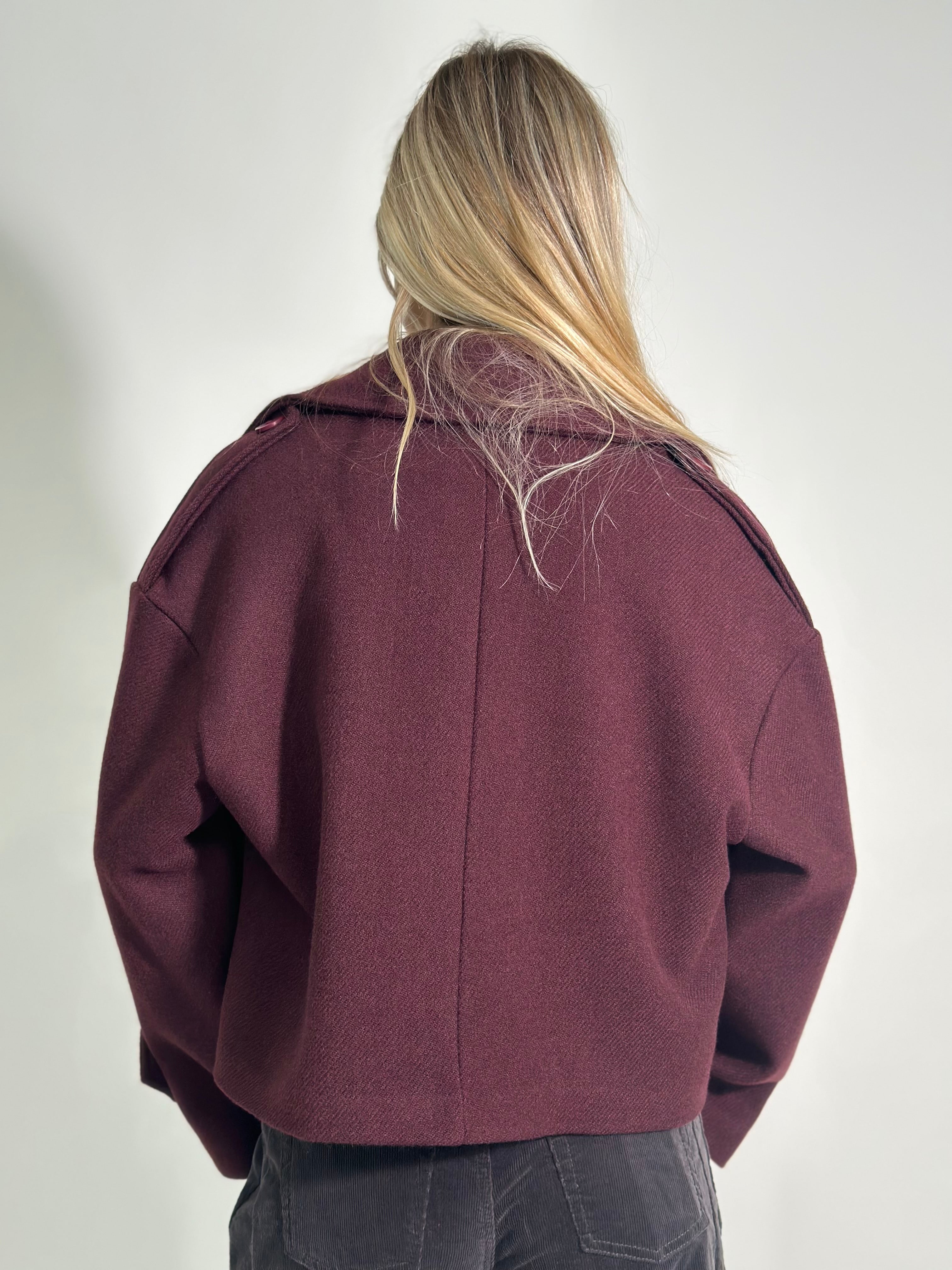 Trench crop CH881 BURGUNDY