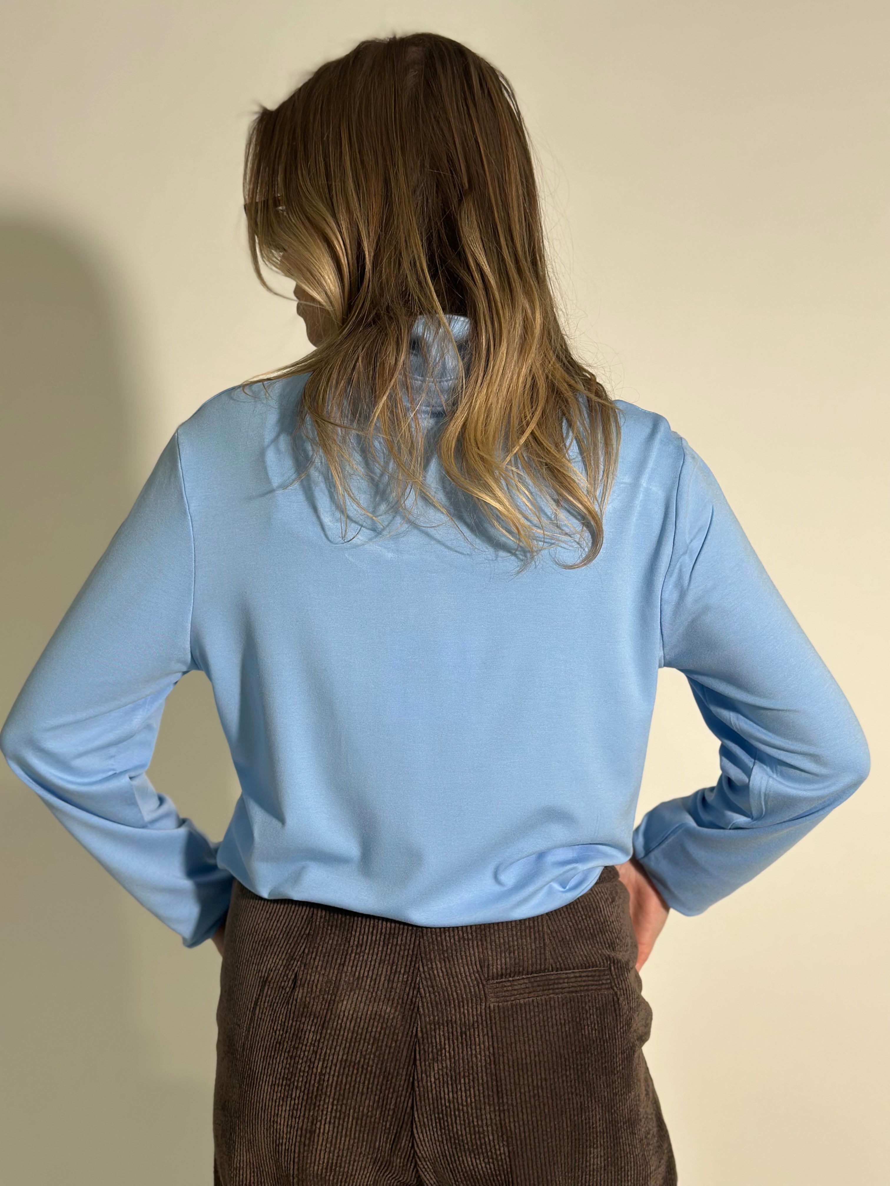 Camicia jersey 28163 AZZURRO