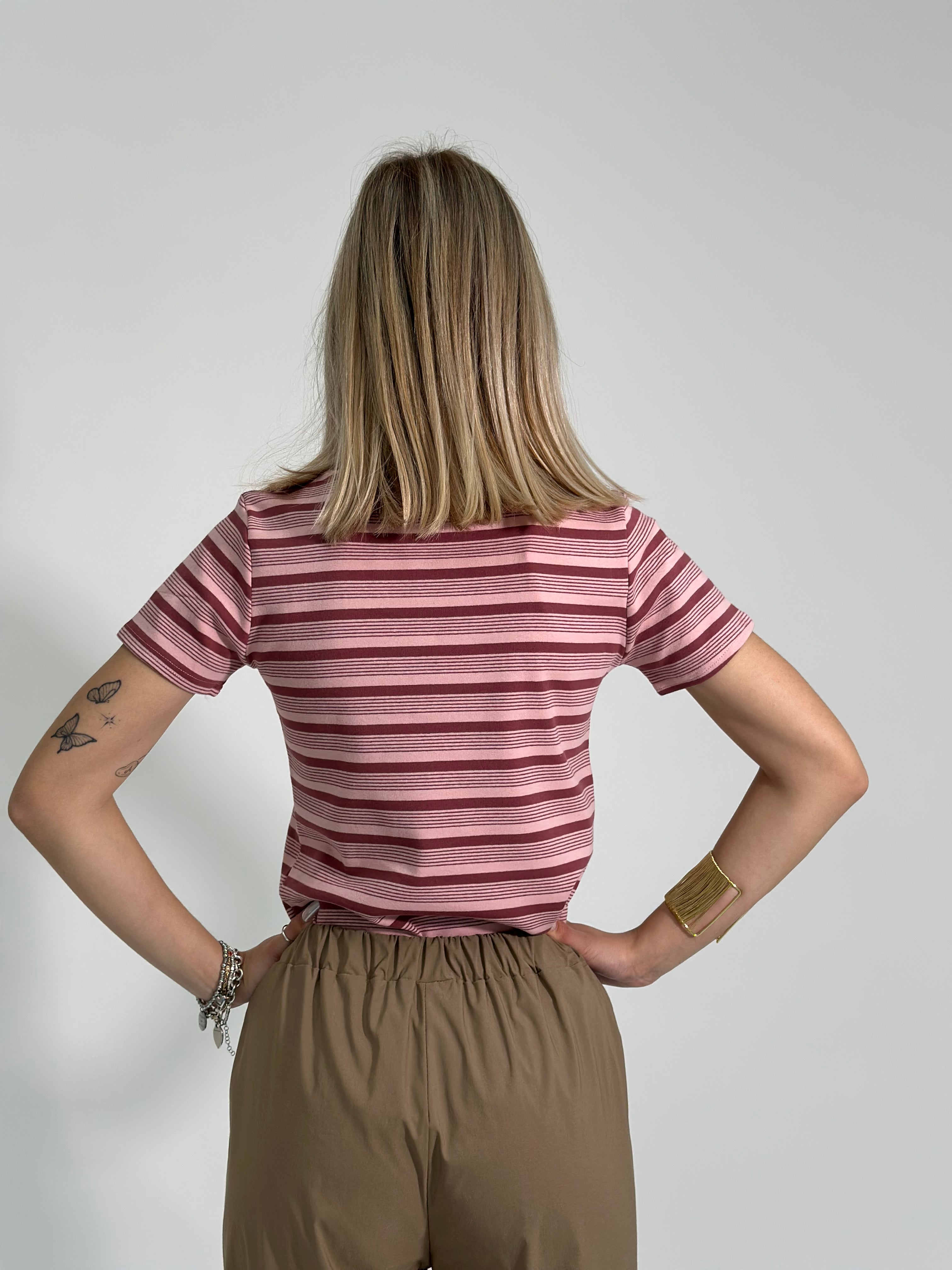 T-shirt righe + bassotto 807