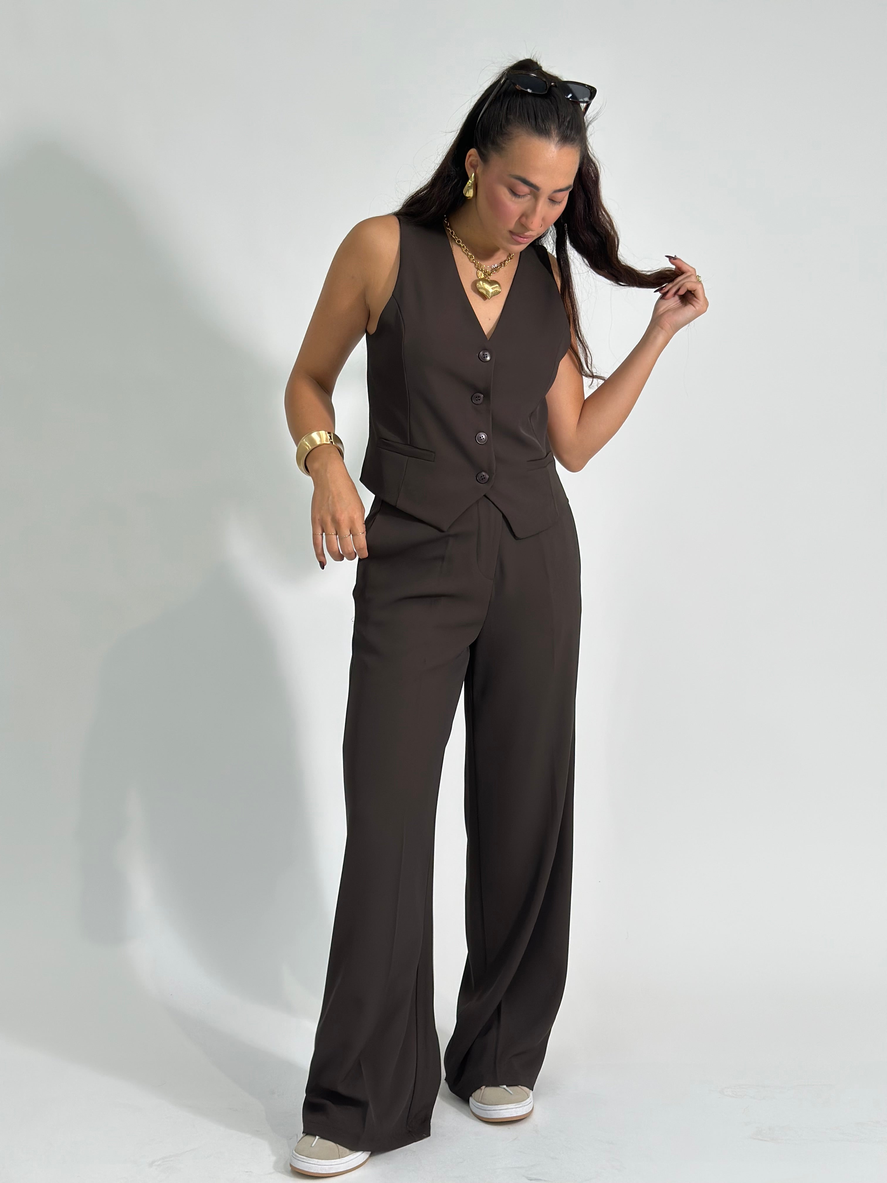 Pantalone fluido 7229 MORO