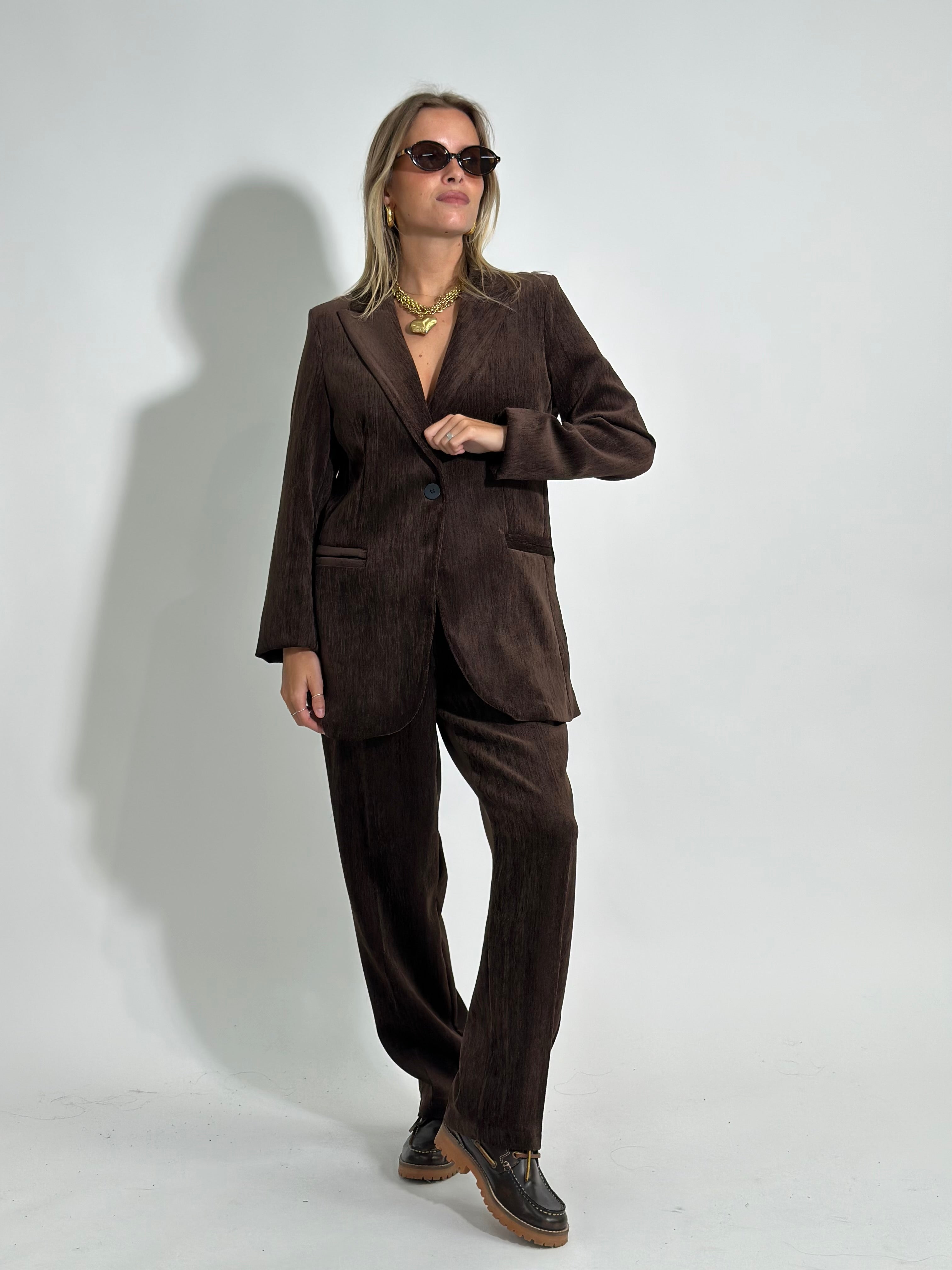 Pantalone velour 5188 MARRONE