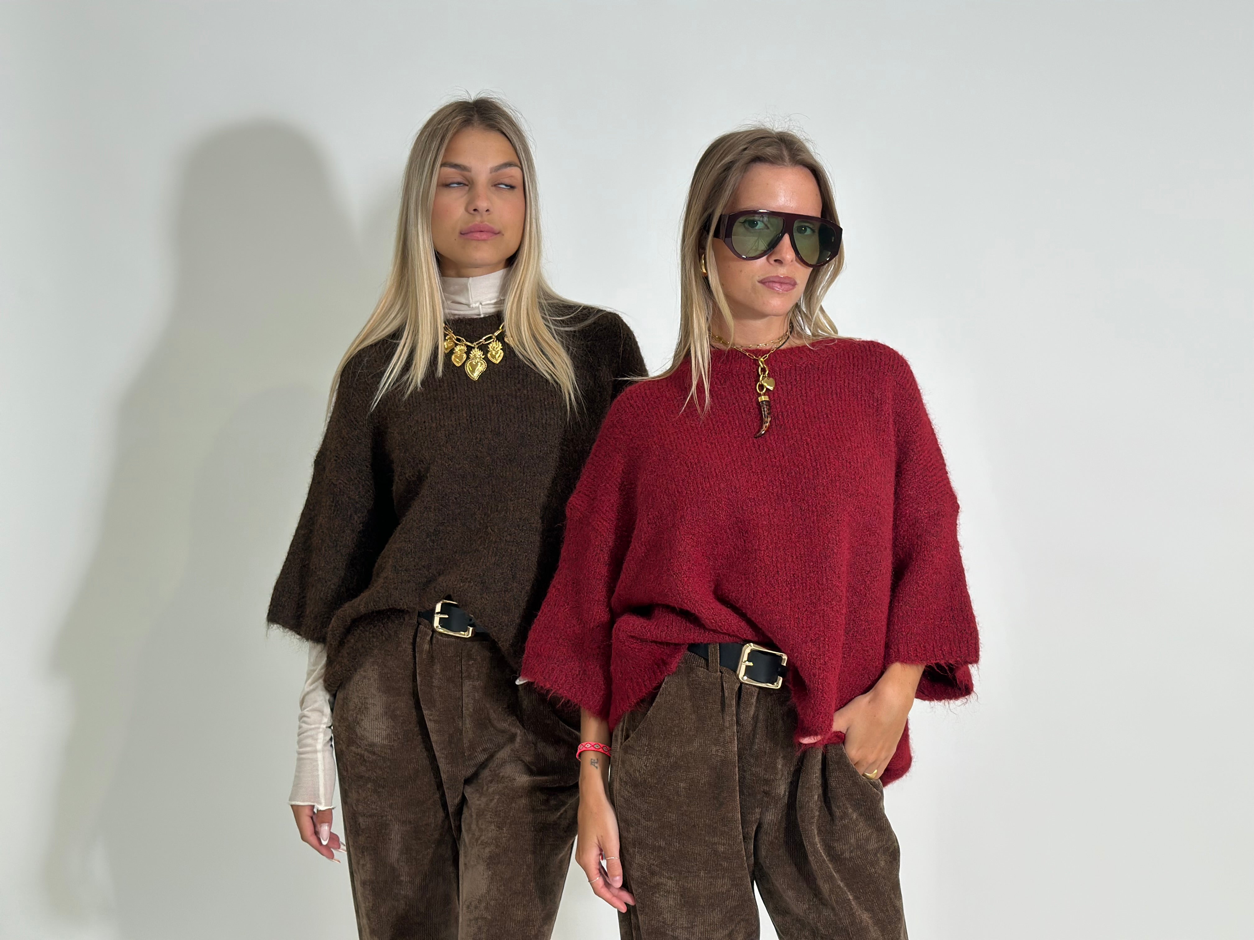 Maglia scatoletta A25179 BURGUNDY
