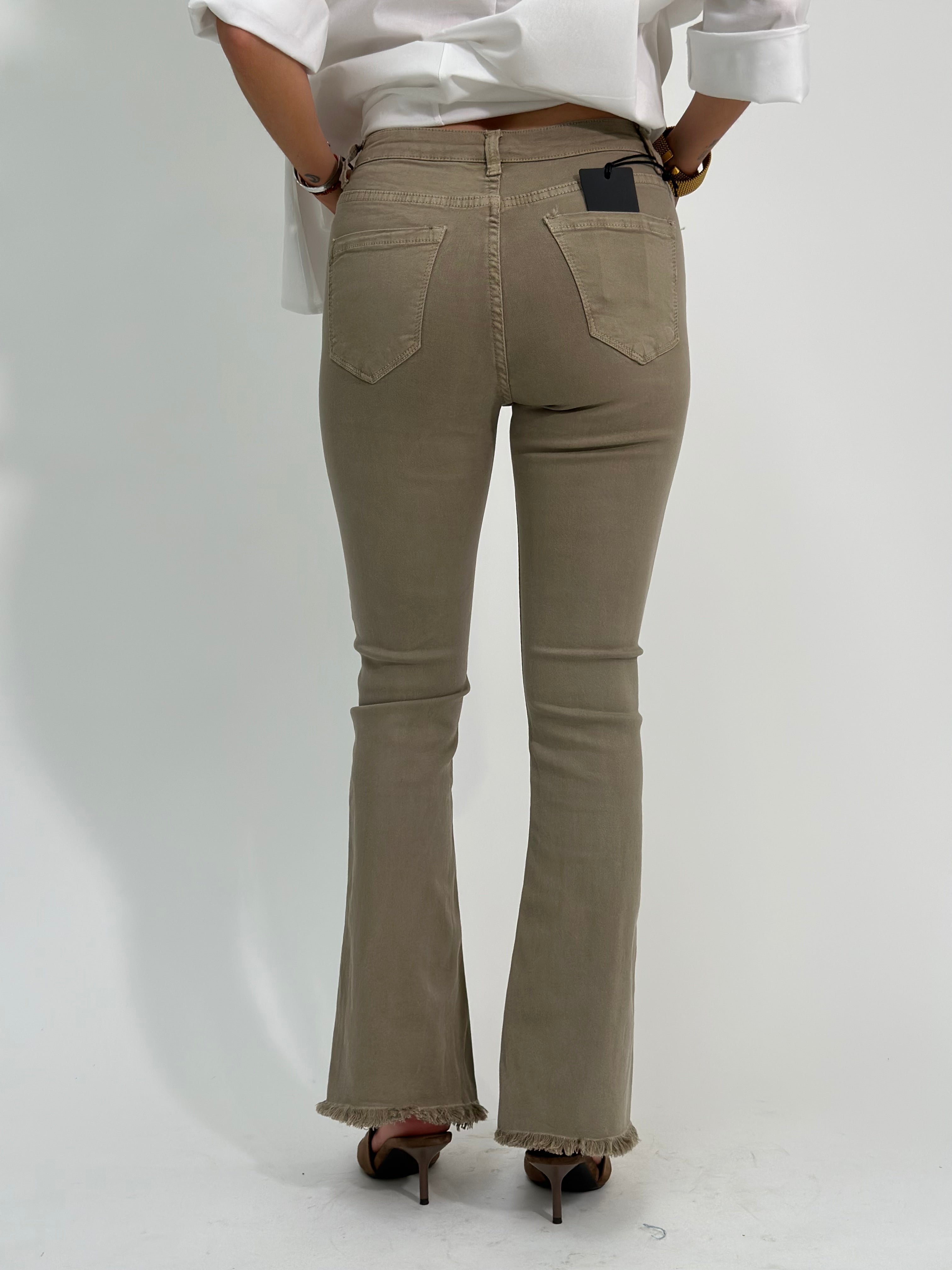 Jeans trombetta 3D-6826/25 TAUPE