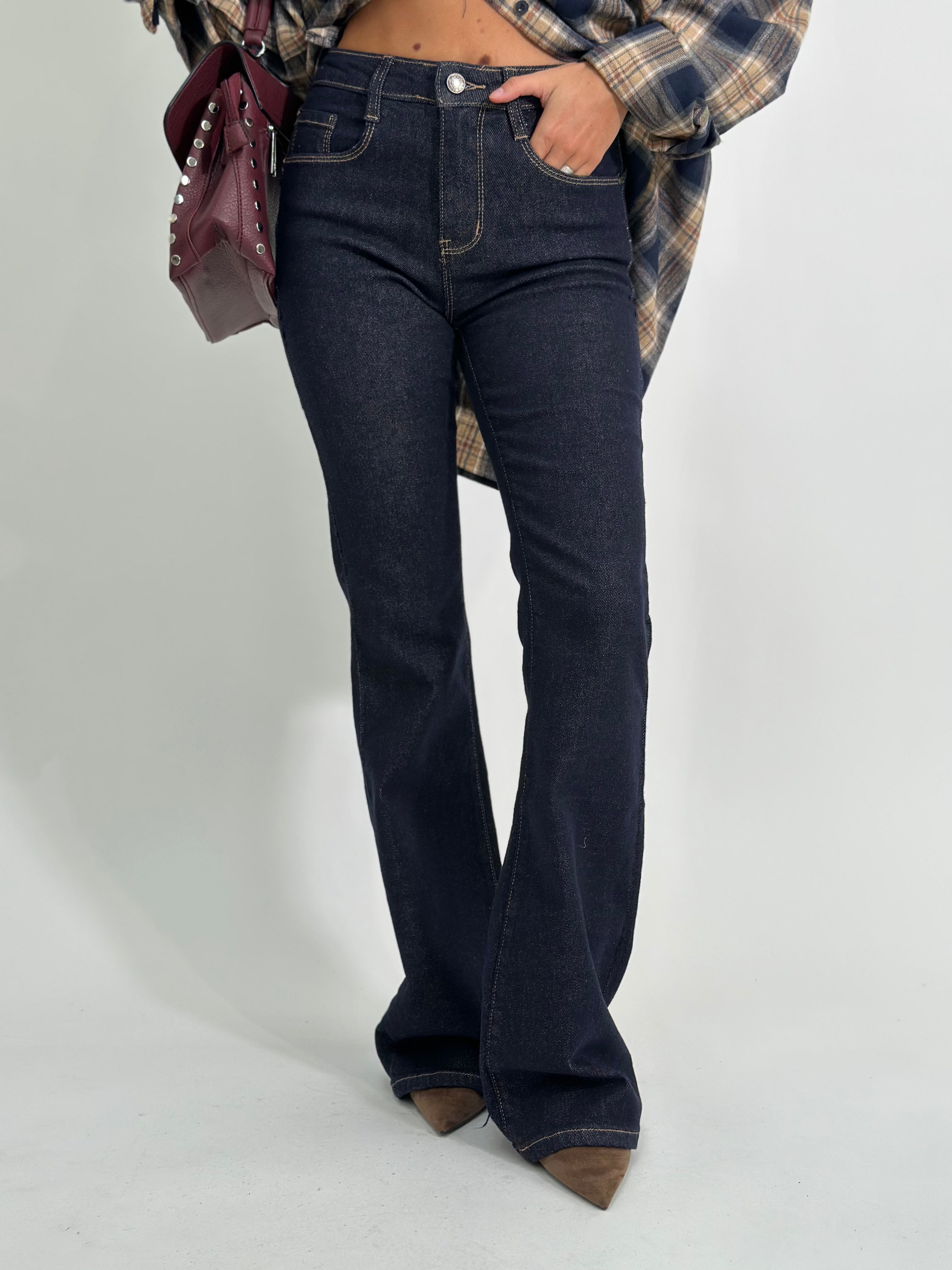 Jeans trombetta push-up L1208 BLUBLACK