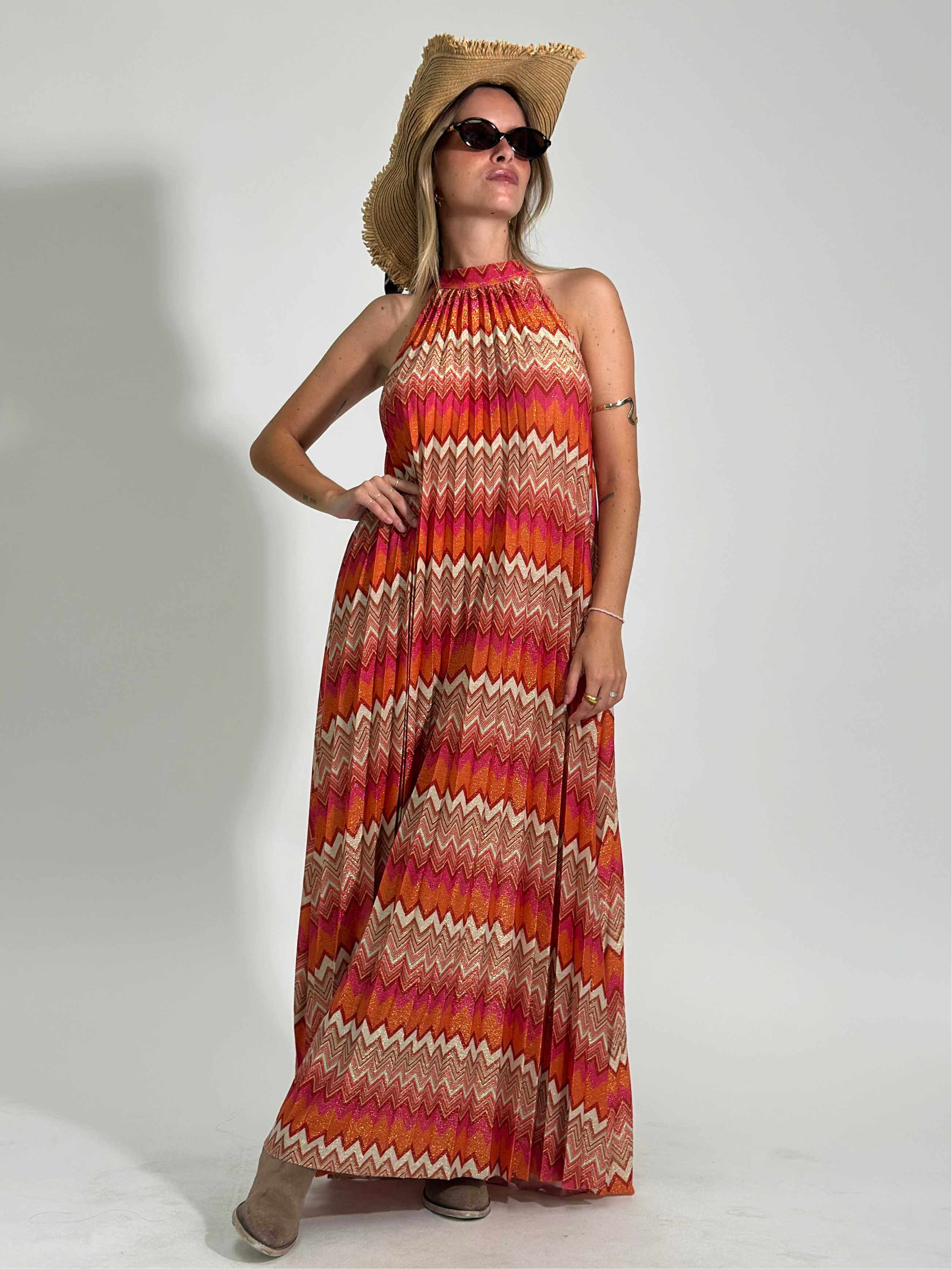 Abito lurex 1372 ARANCIO