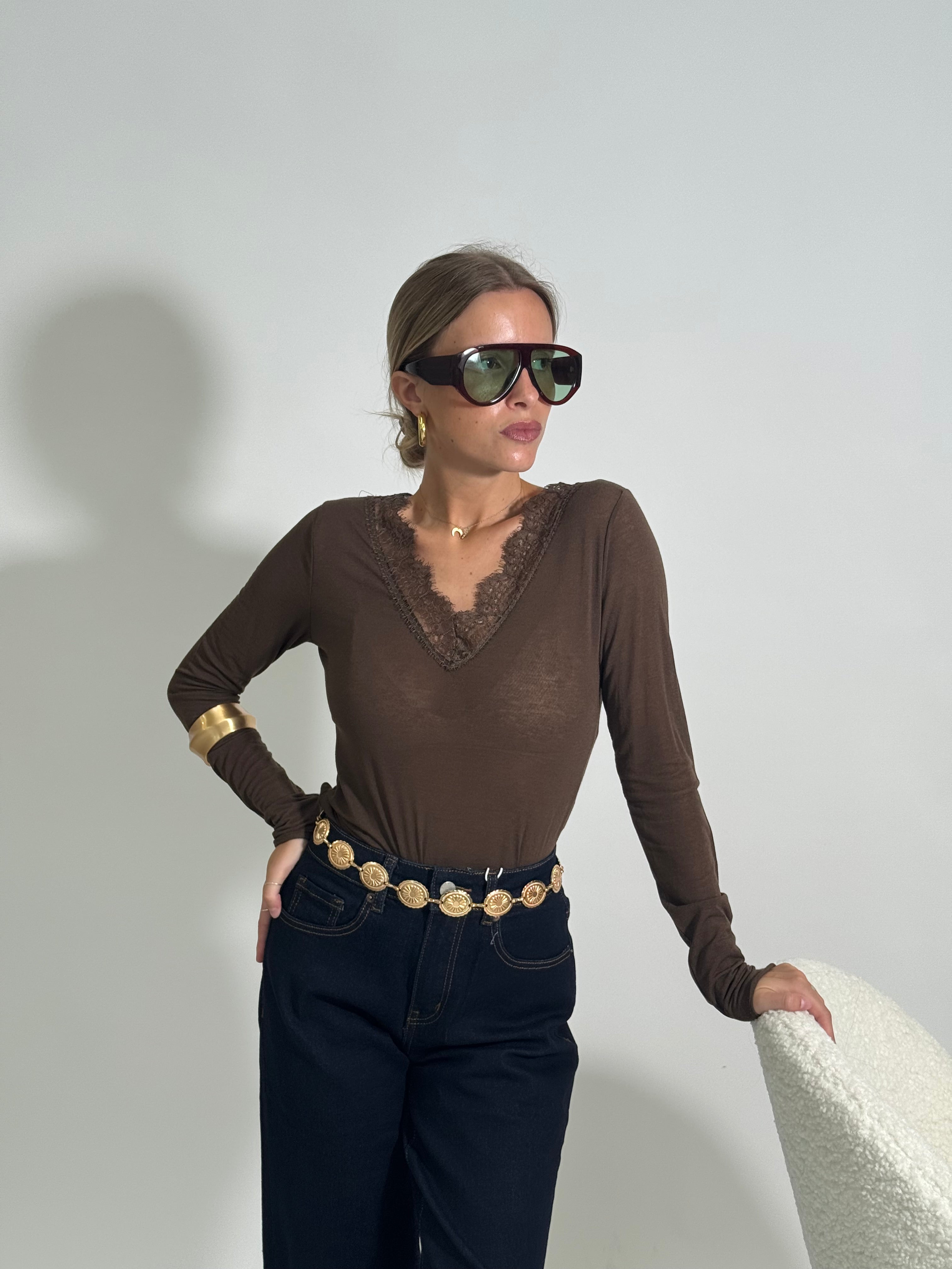 Maglia light cashmere pizzo 26546A