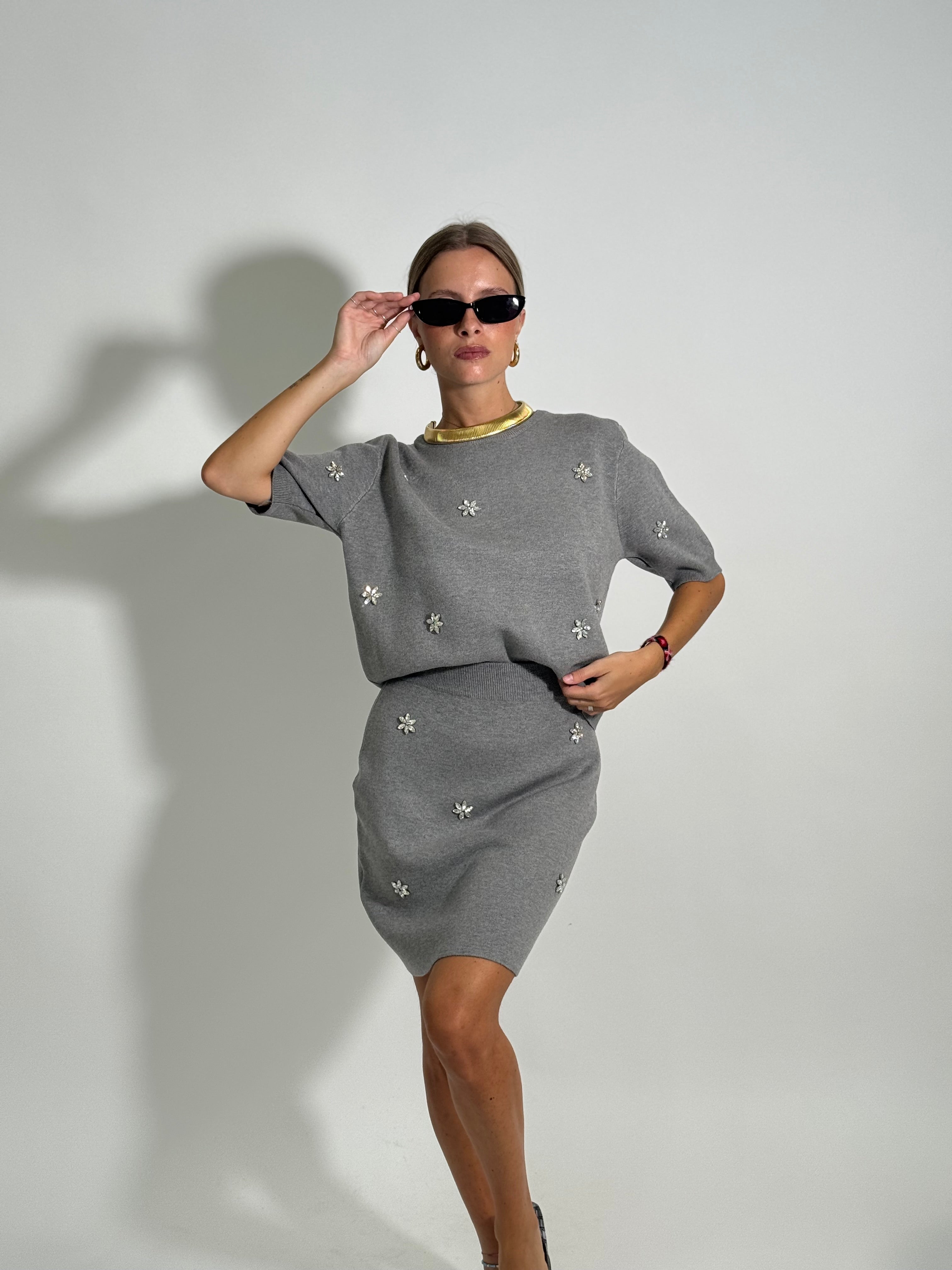 Completo gonna NZ5502 GRIGIO