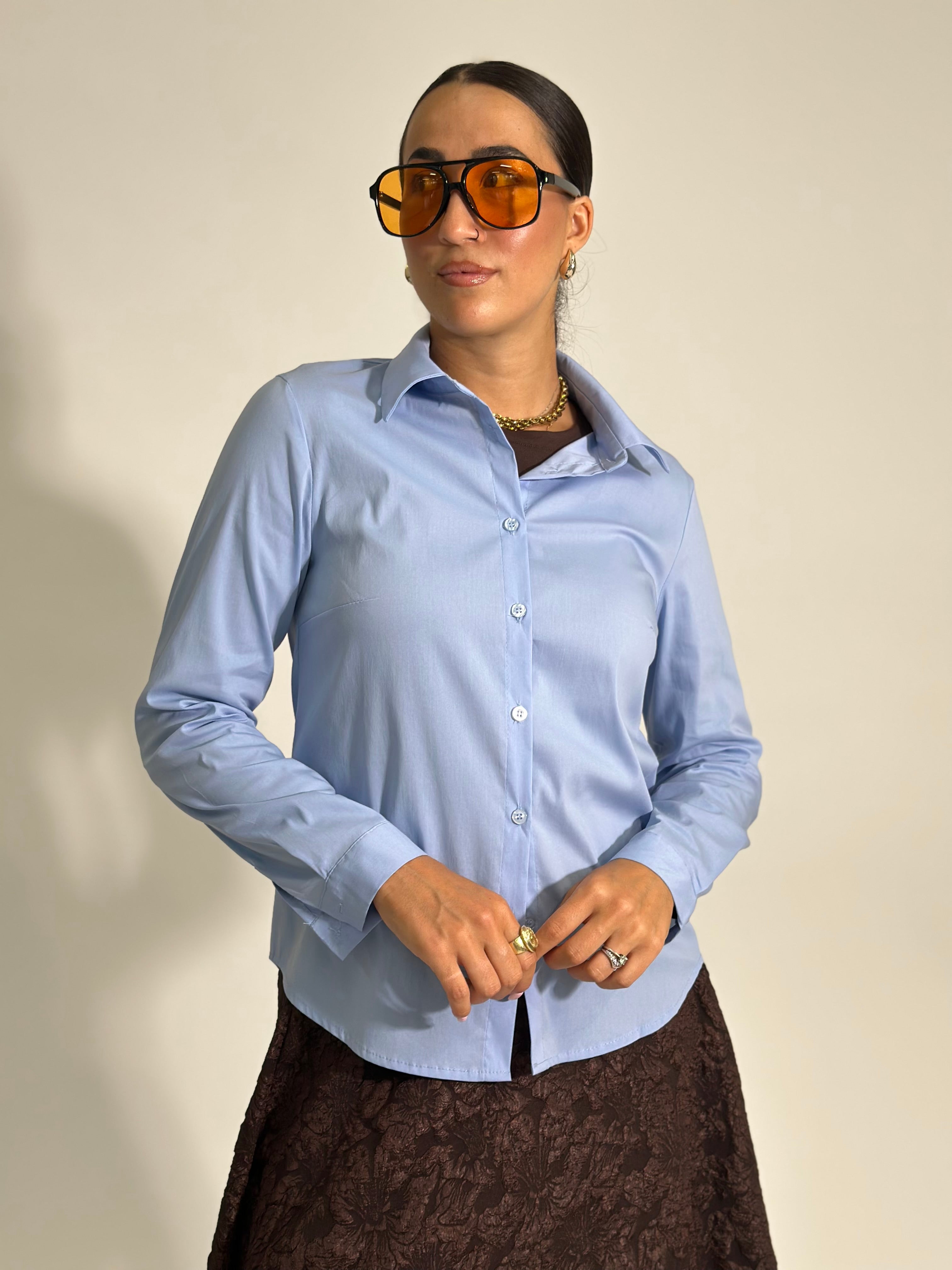 Camicia popeline 5017 AZZURRO