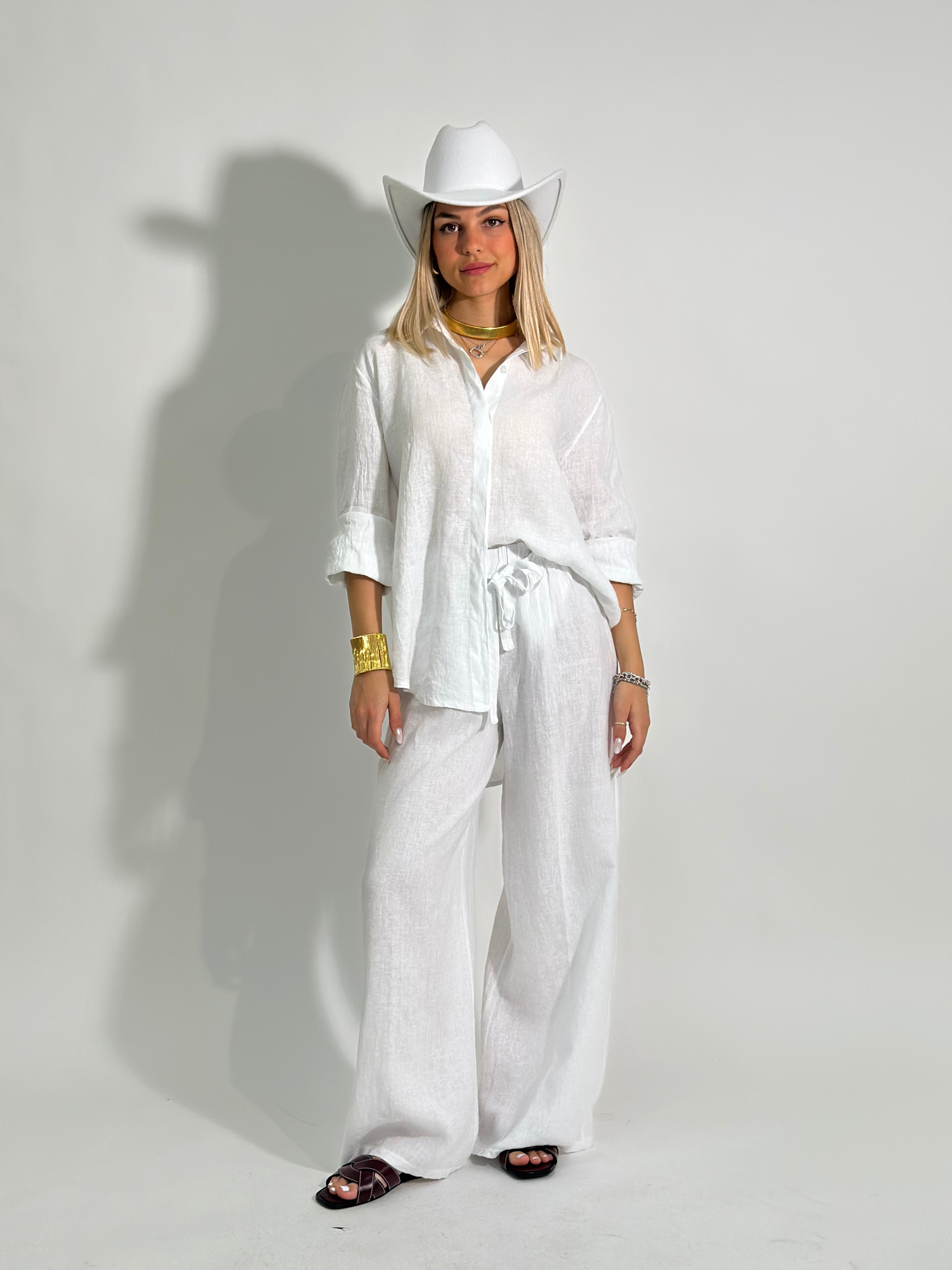 Pantalone puro lino 23825