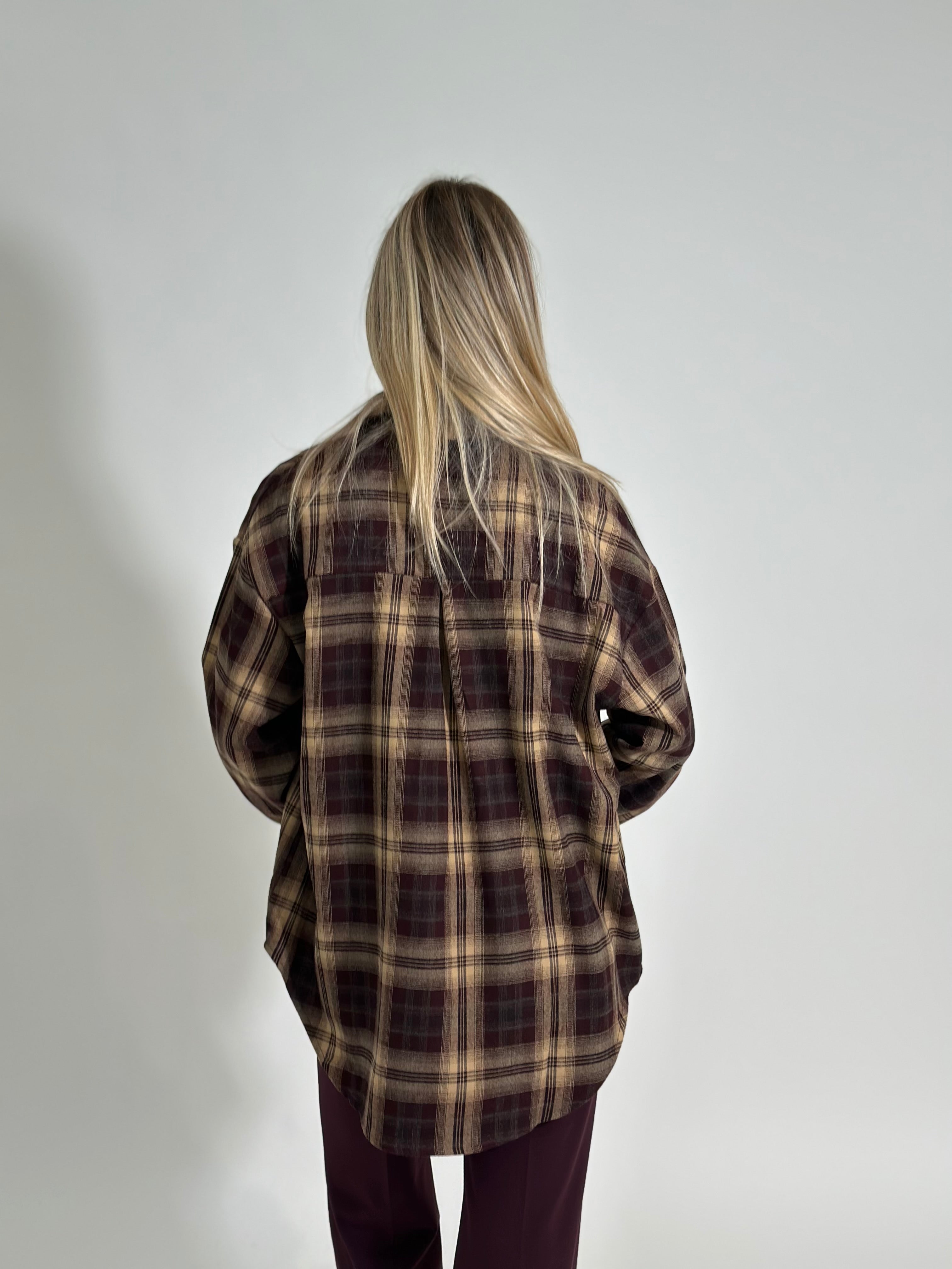 Camicia check 17183 BEIGE