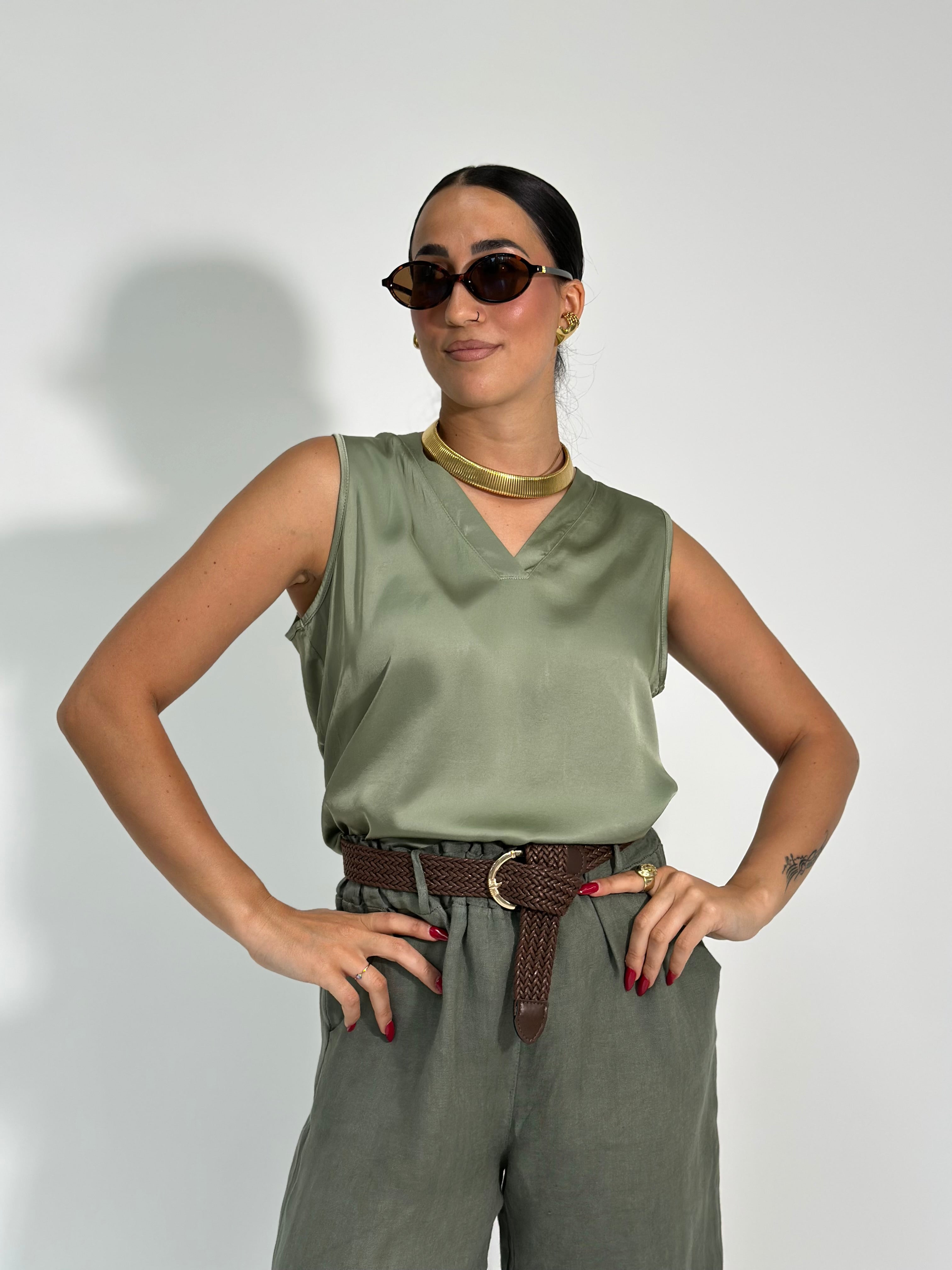 Maglia satin V 82209