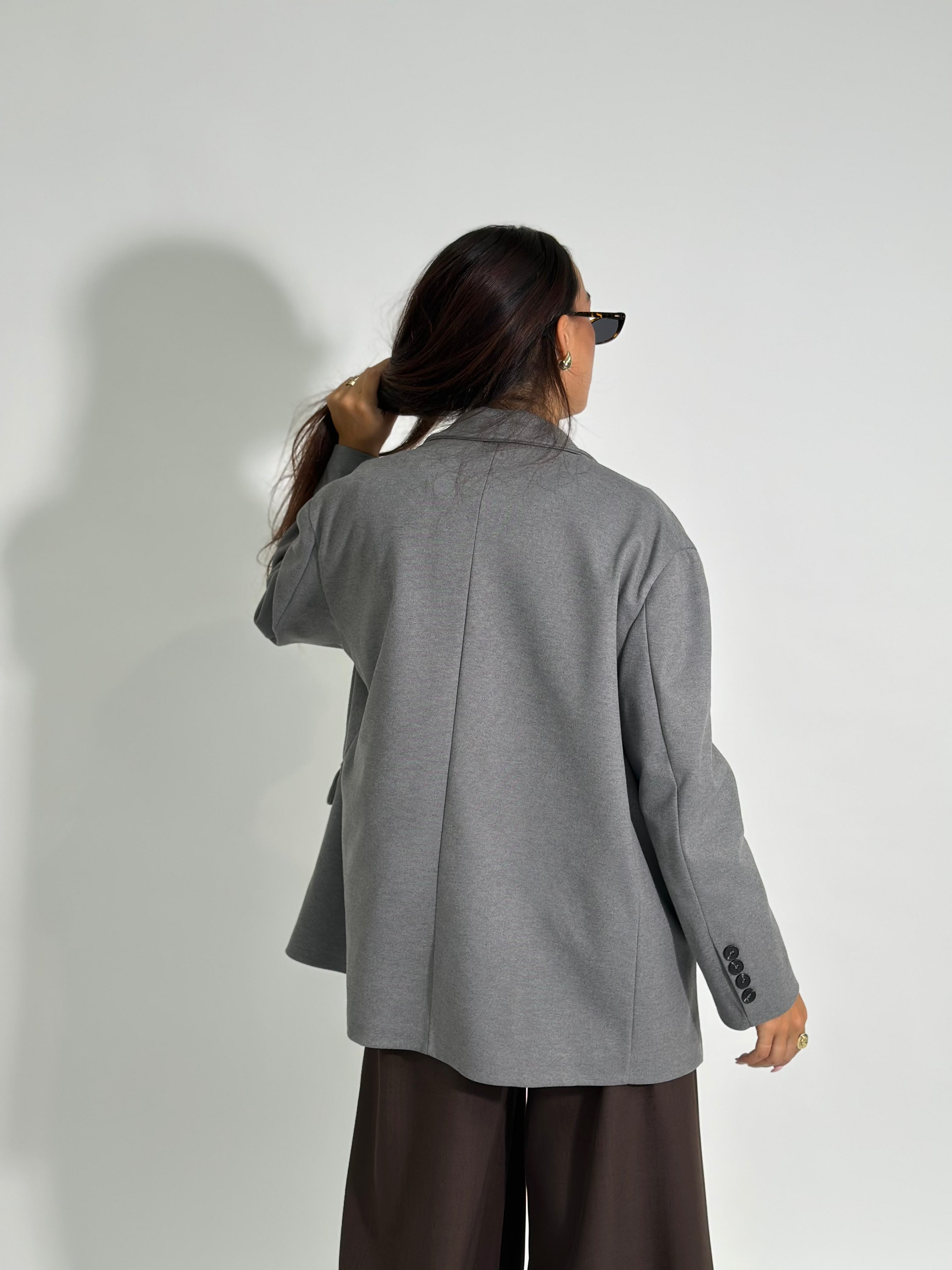 Giacca over 24371D GRIGIO