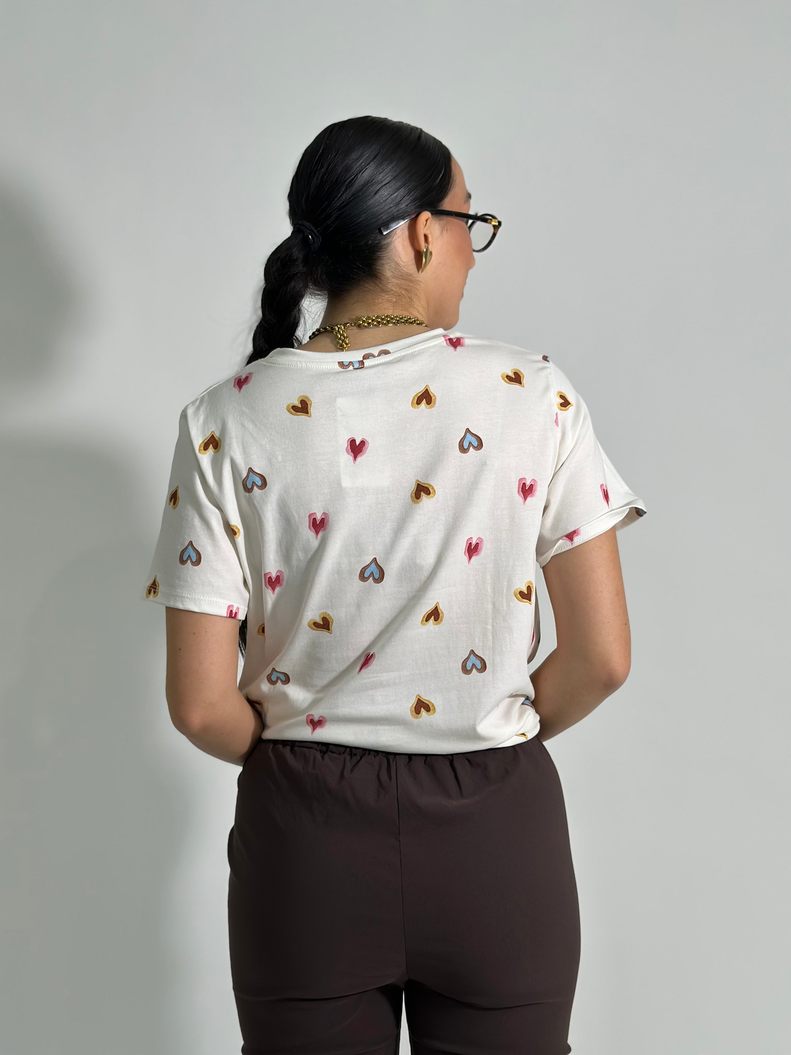 T-shirt cuori 5018