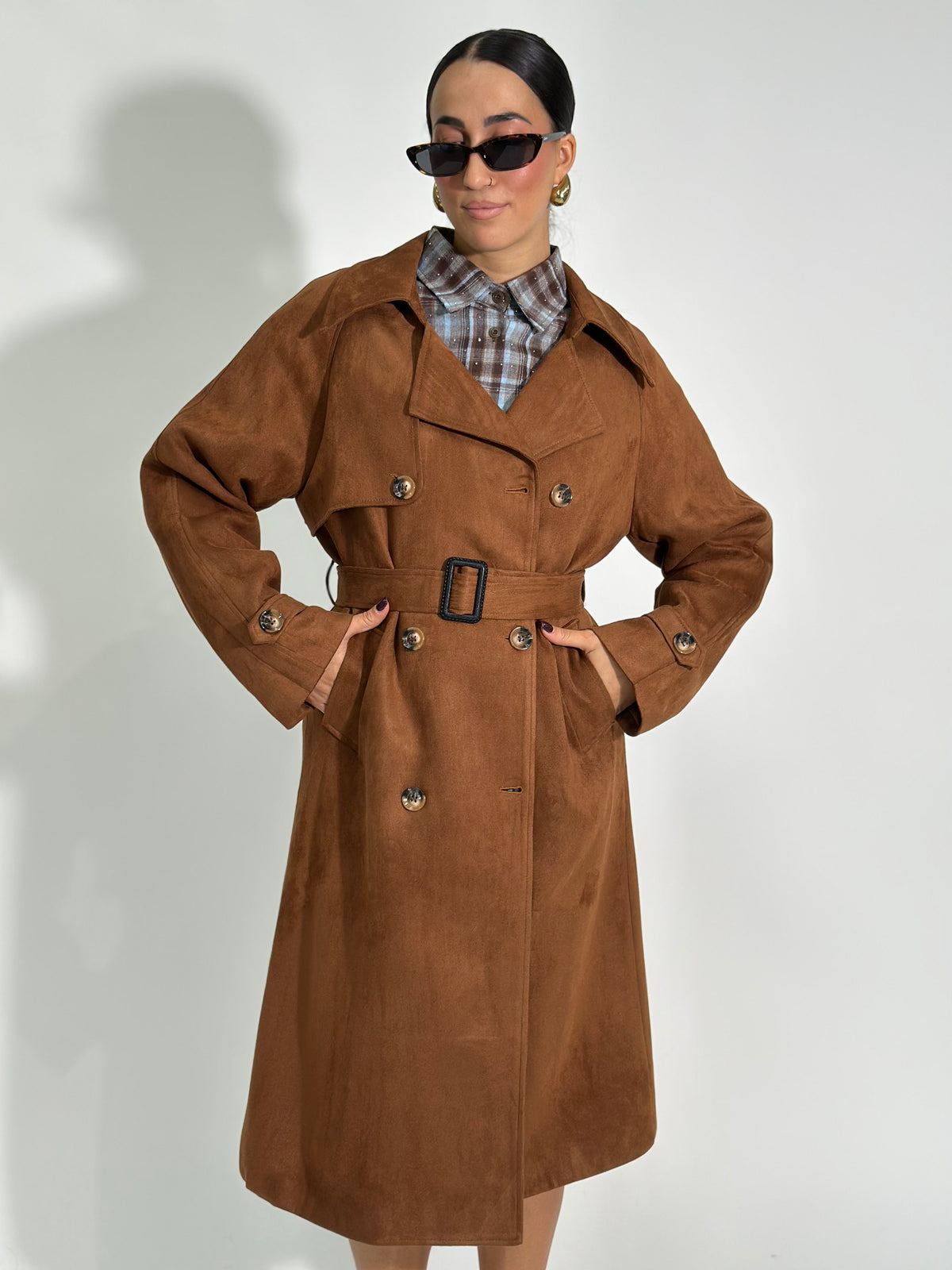 Trench scamosciato M946