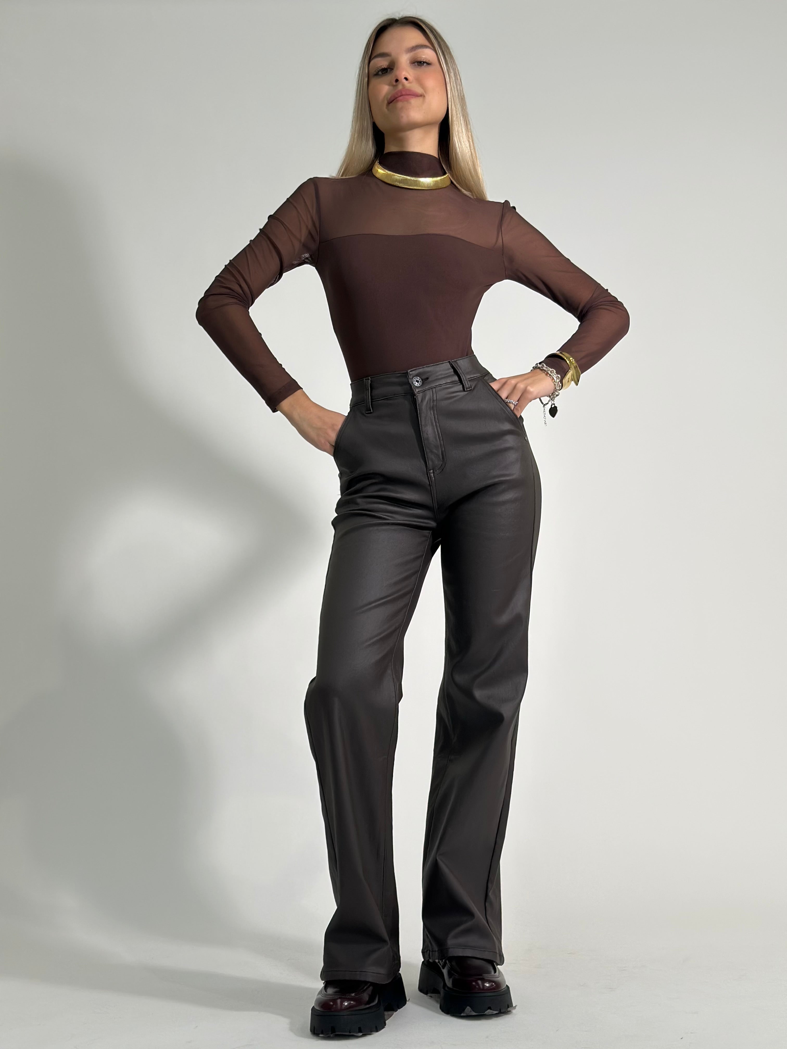 Pantalone spalmato 7293-24 MORO