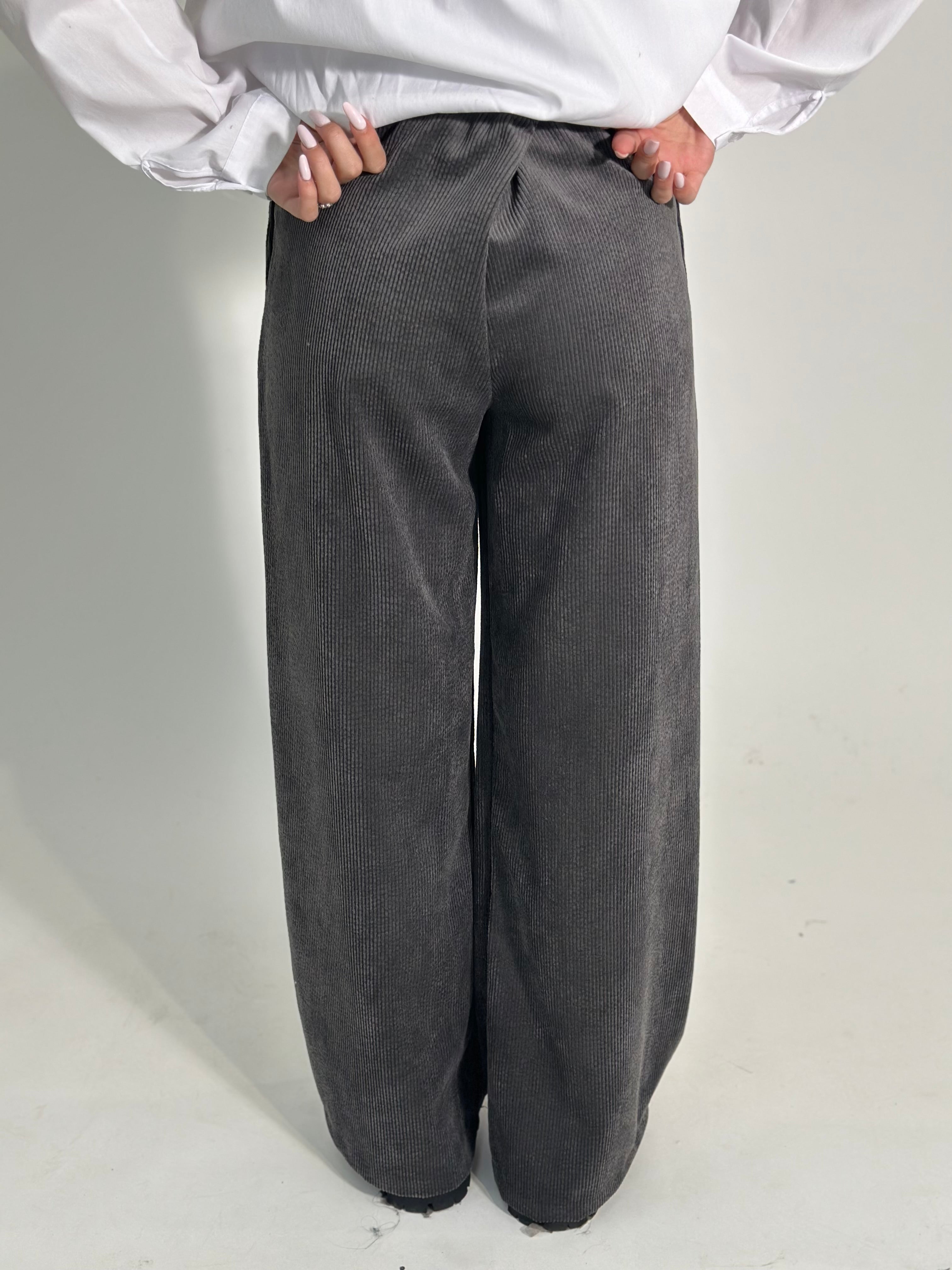 Pantalone velluto 3570 GRIGIO