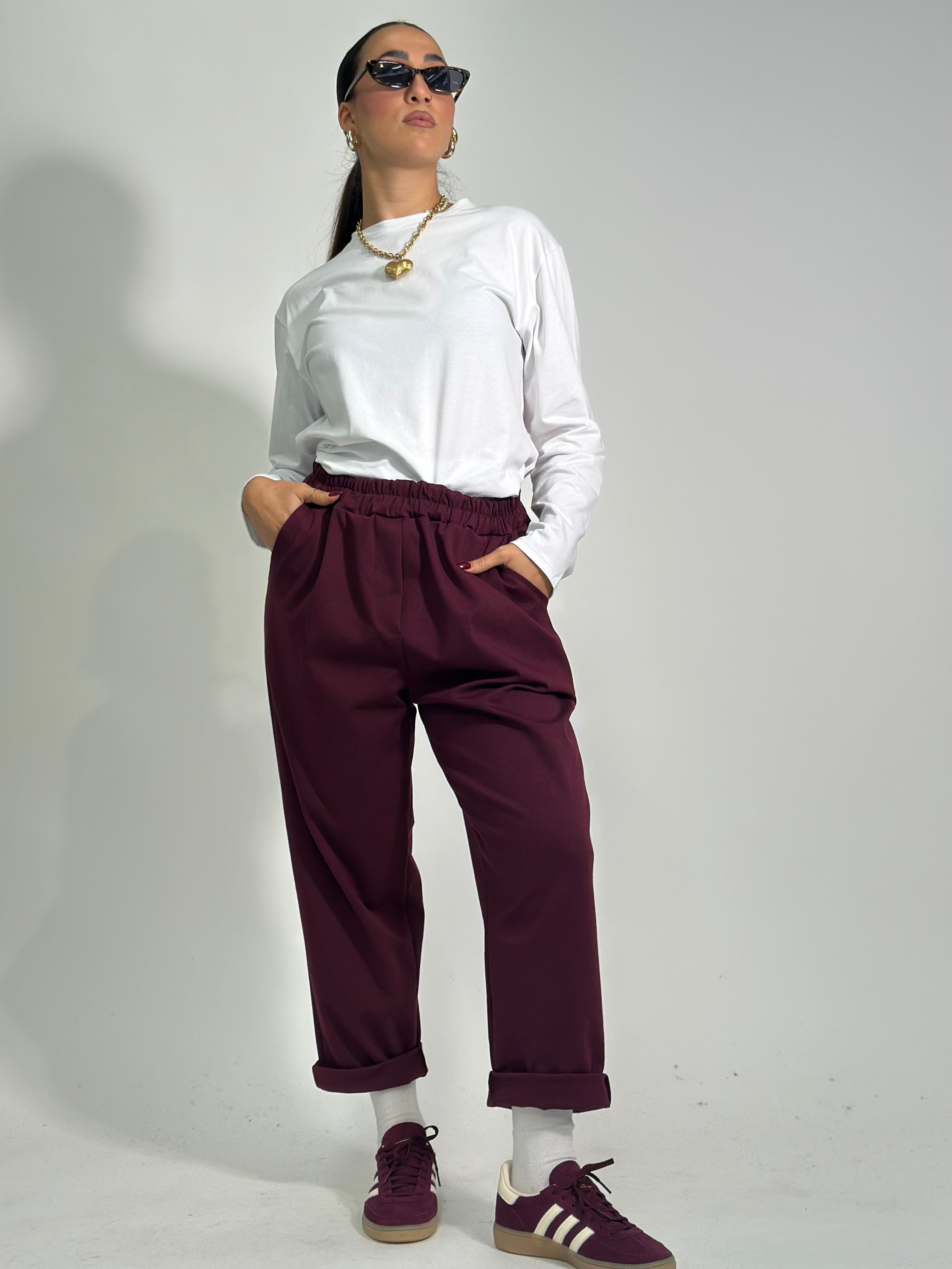 Pantalone confort 9869 BURGUNDY