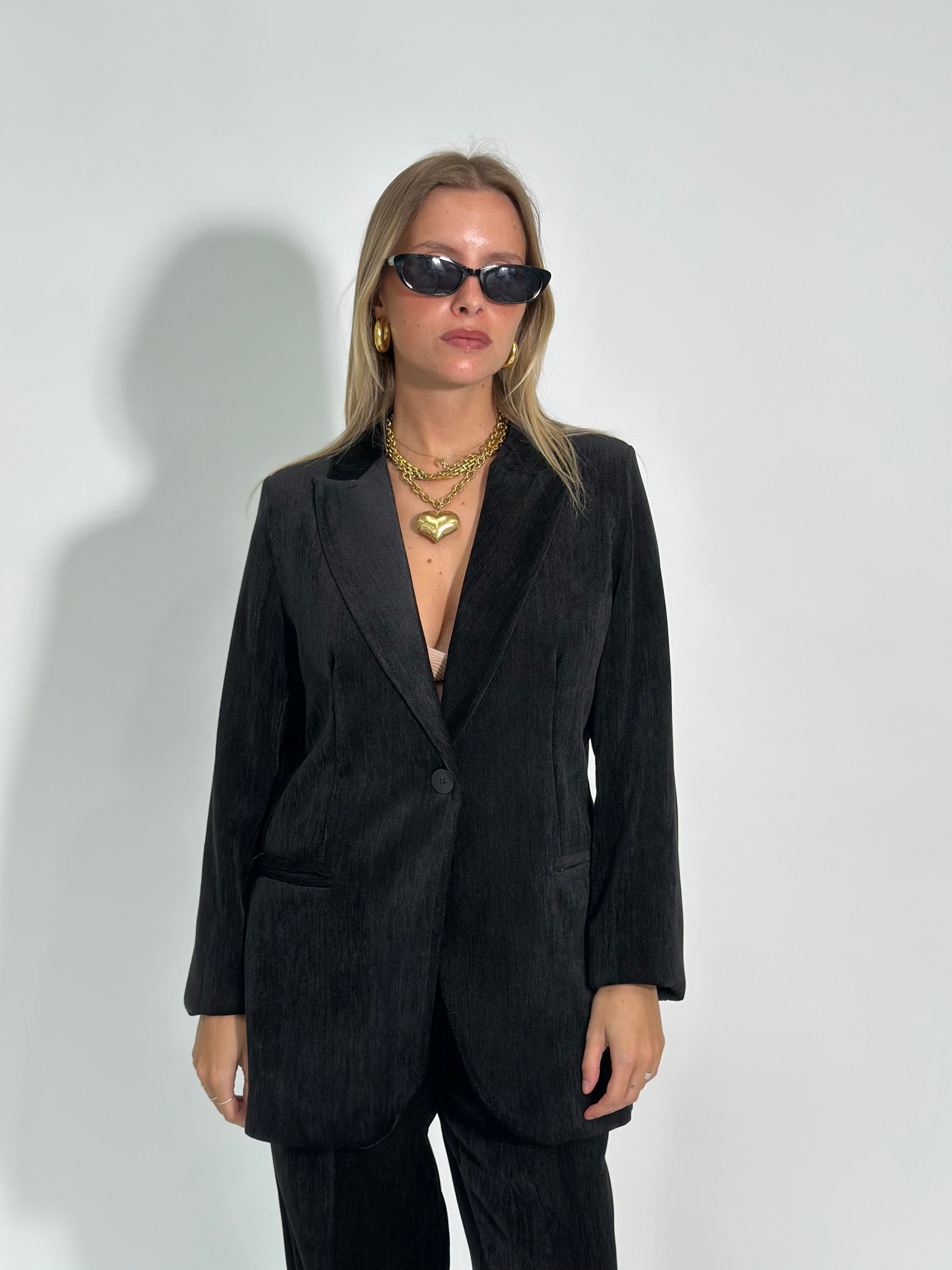 Giacca velour 812 NERO