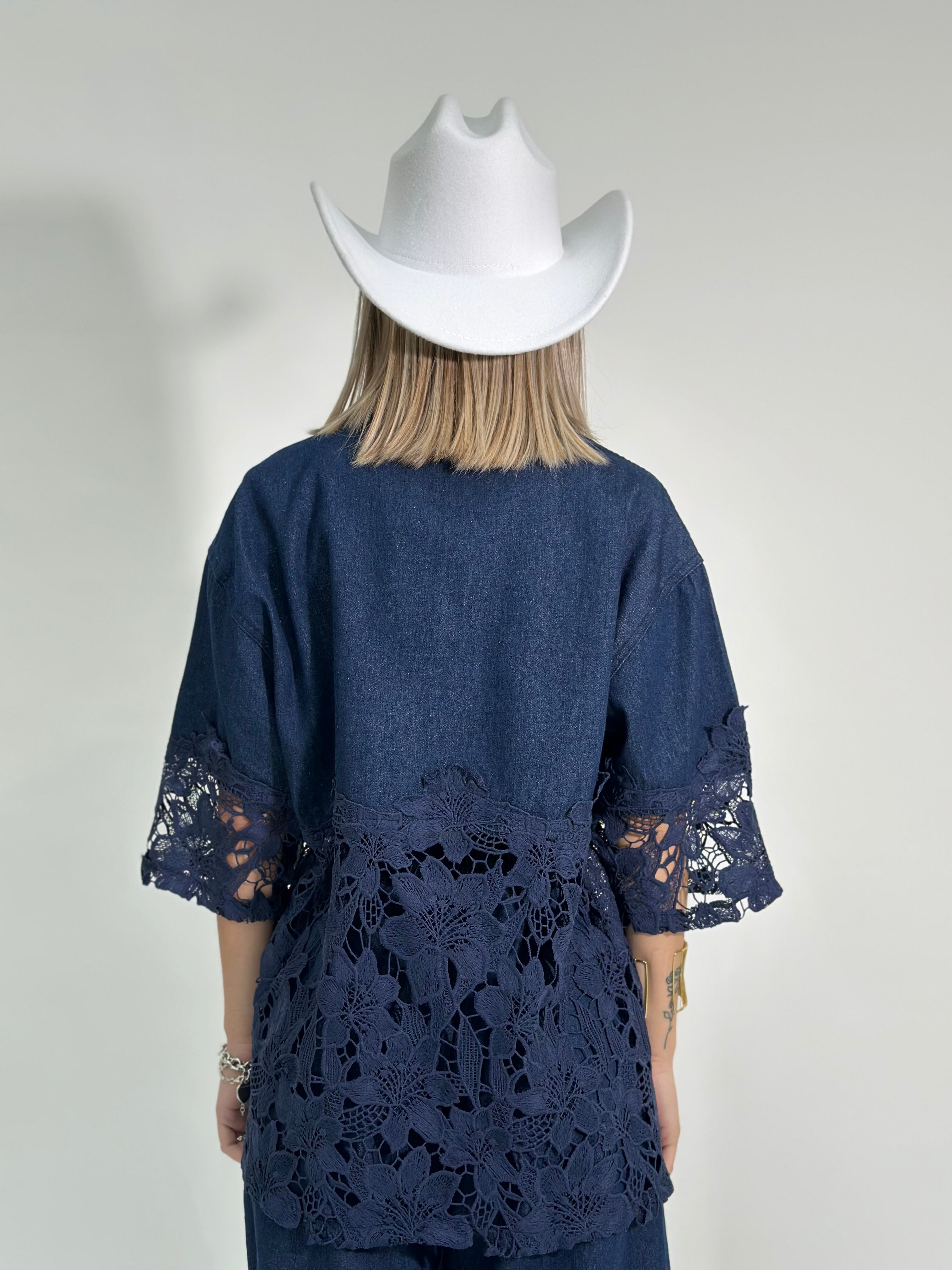 Completo denim e pizzo 97191 BLU JEANS