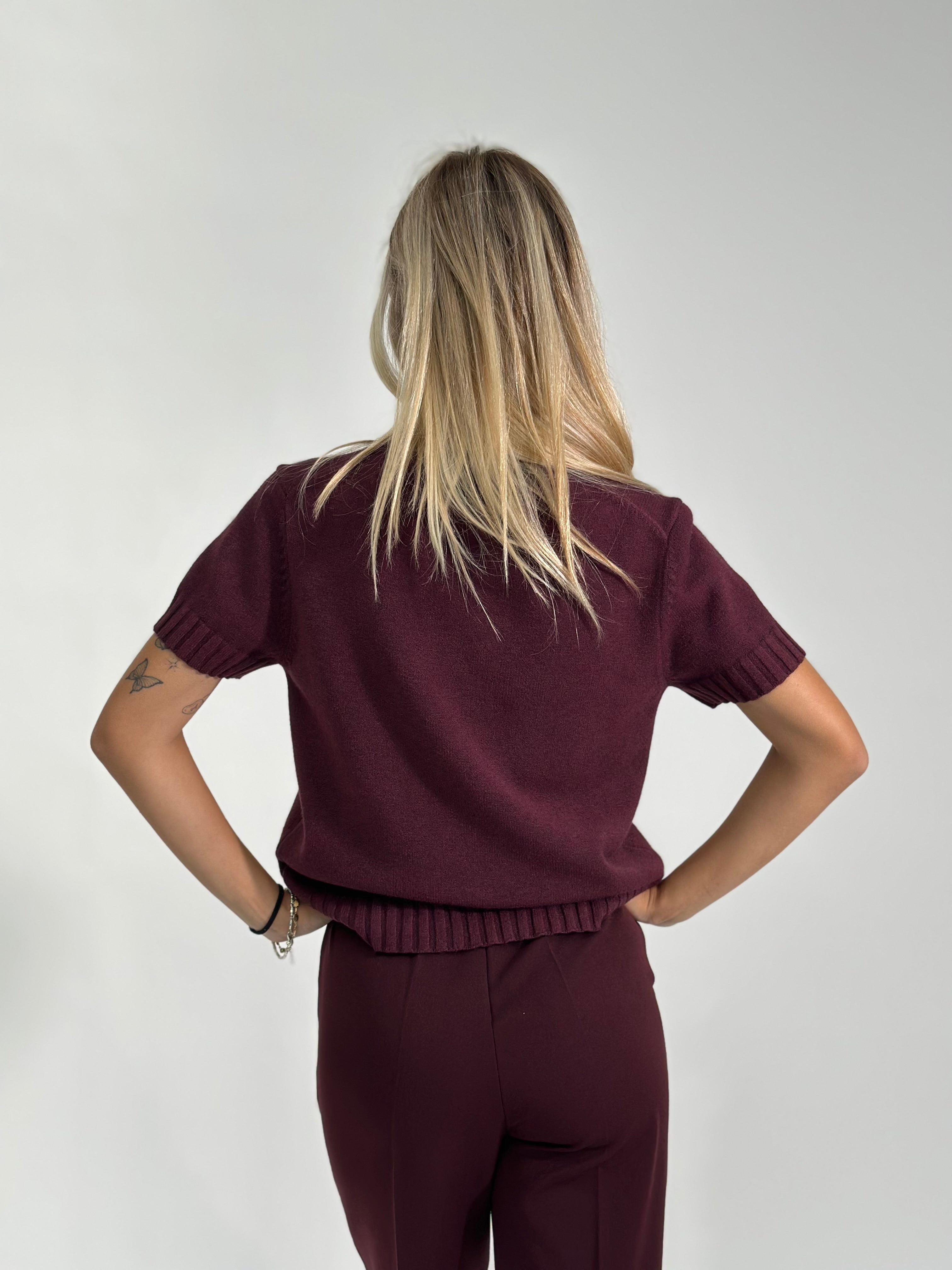 Maglia scatoletta 112 BURGUNDY