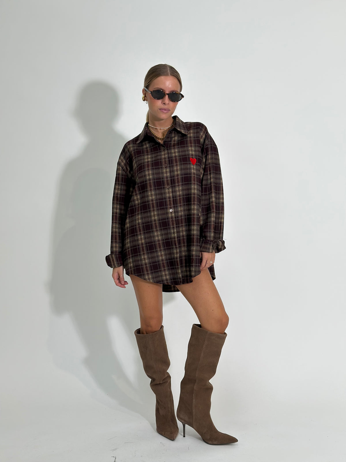 Camicia check cuore 2551