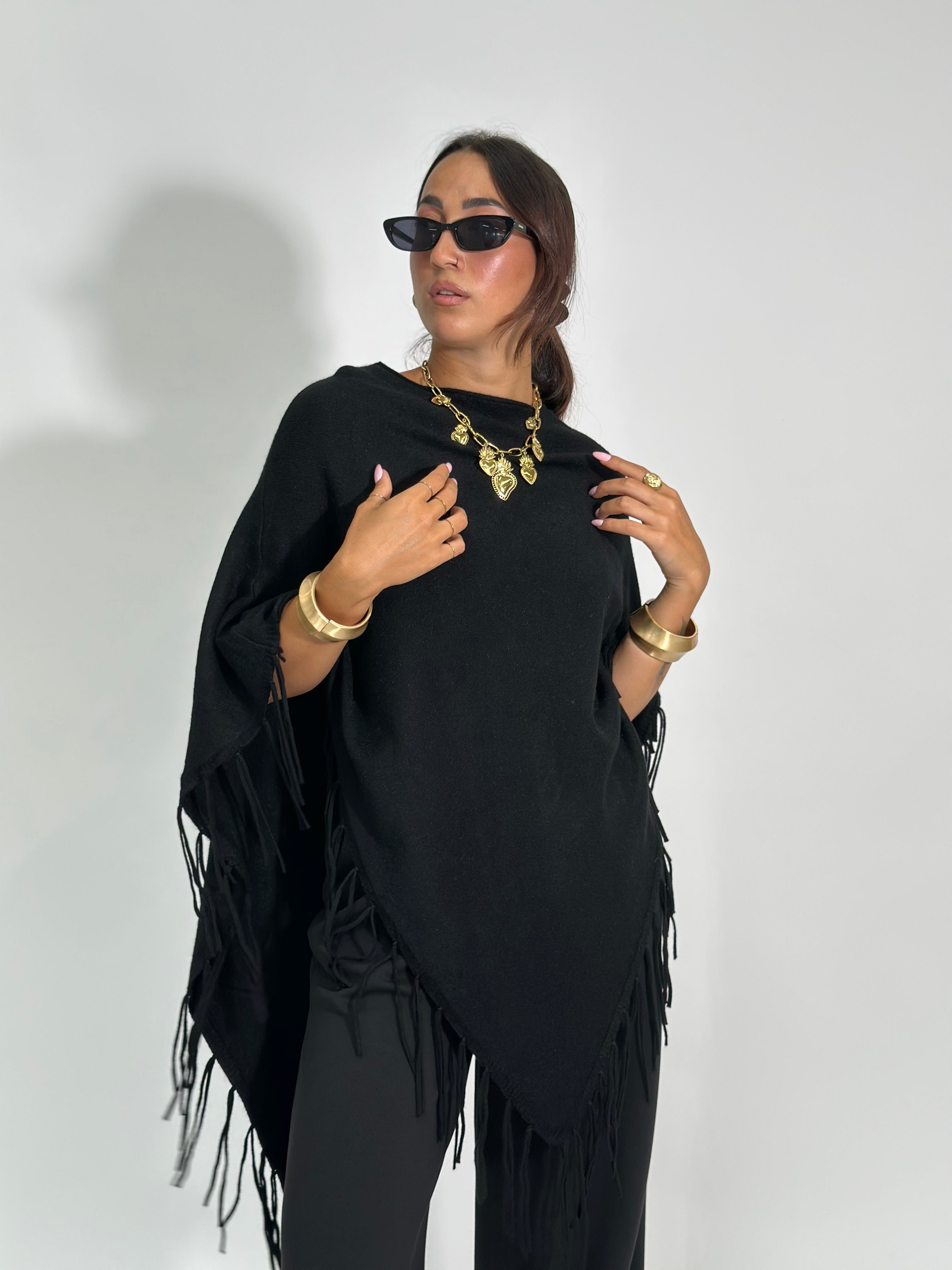 Poncho C643 NERO