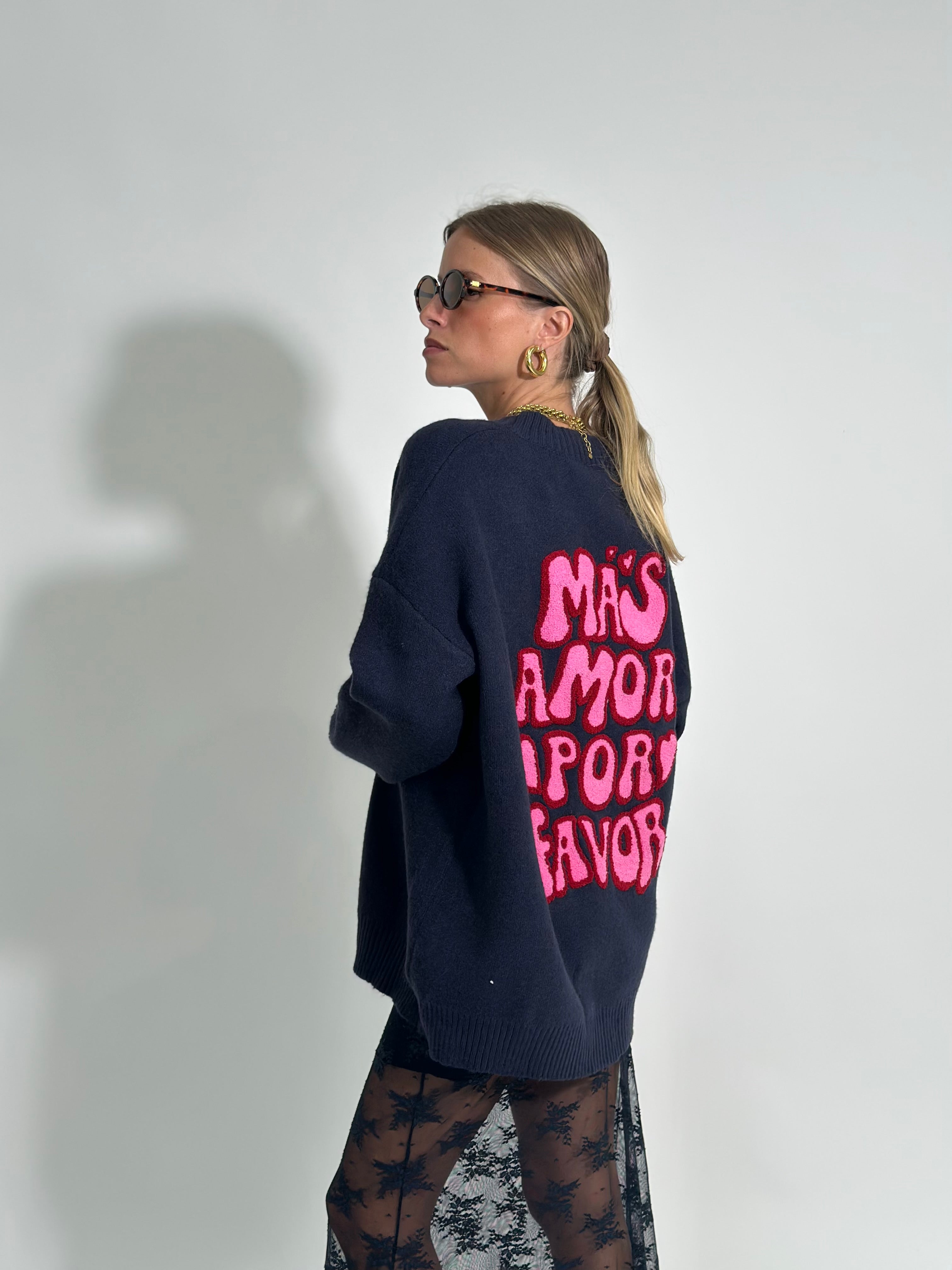 Cardigan Mas Amor S1119 BLU